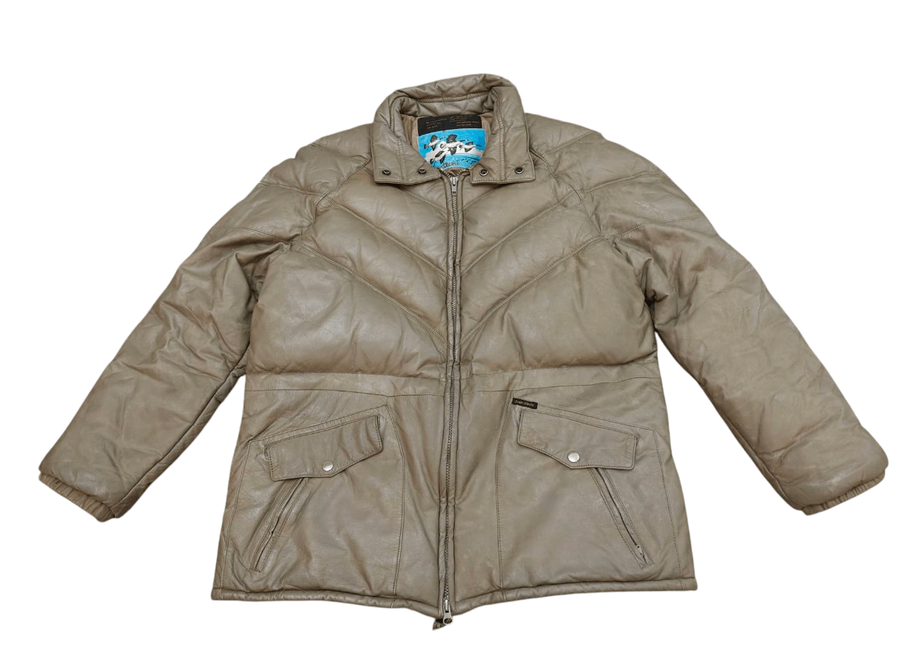 Vintage Vintage Leather Down Jacket, Made in New Zealand Size US M / EU 48-50 / 2 - 1 Thumbnail