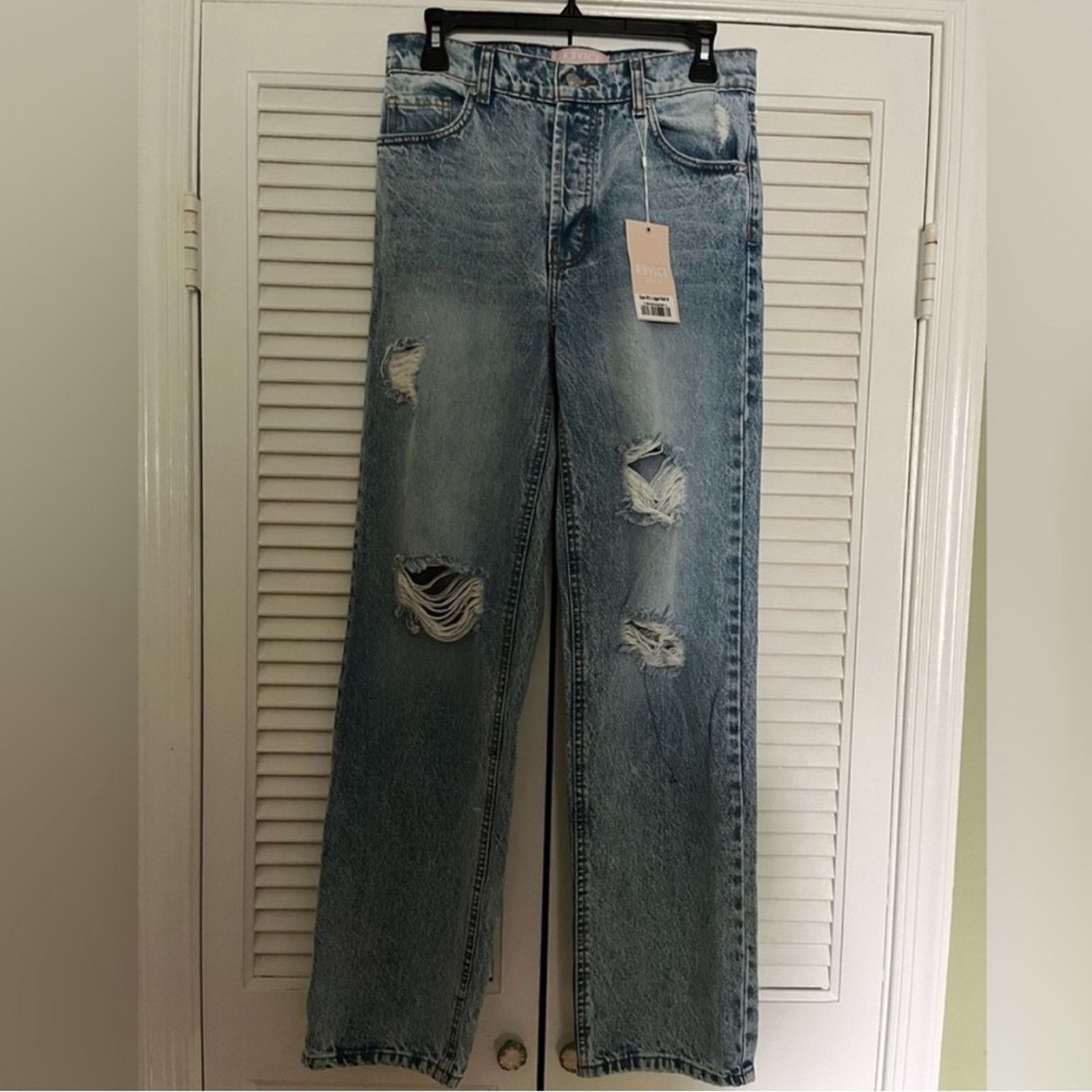 Other × Vintage NWT REVICE Denim Super 80s Jeans Jagger Wash Distressed Mom Size 26" / US 2 / IT 38 - 1 Thumbnail