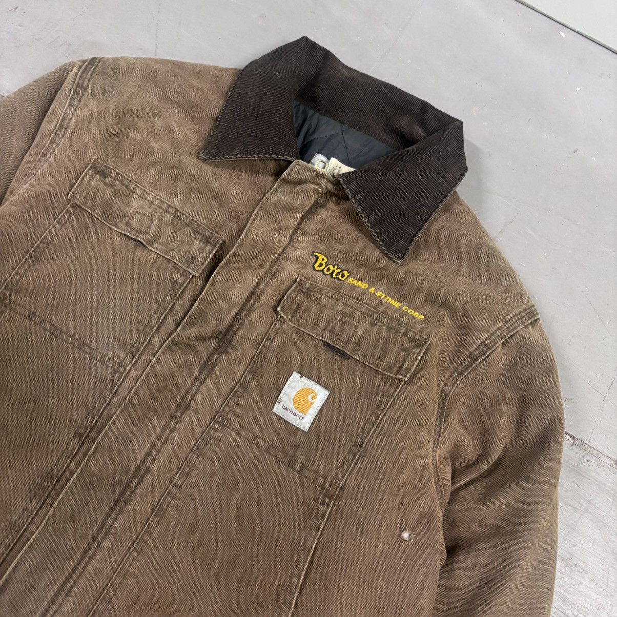 Carhartt × Unsound Rags × Vintage Vintage 90s Faded Thrashed Arctic Carhartt Jacket Lined Size US L / EU 52-54 / 3 - 2 Thumbnail