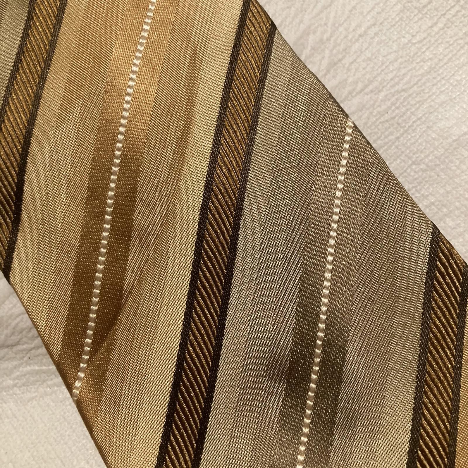 Designer NWOT Kenneth Cole Reaction Brown Striped Tie 58/3.5 Size ONE SIZE - 2 Thumbnail