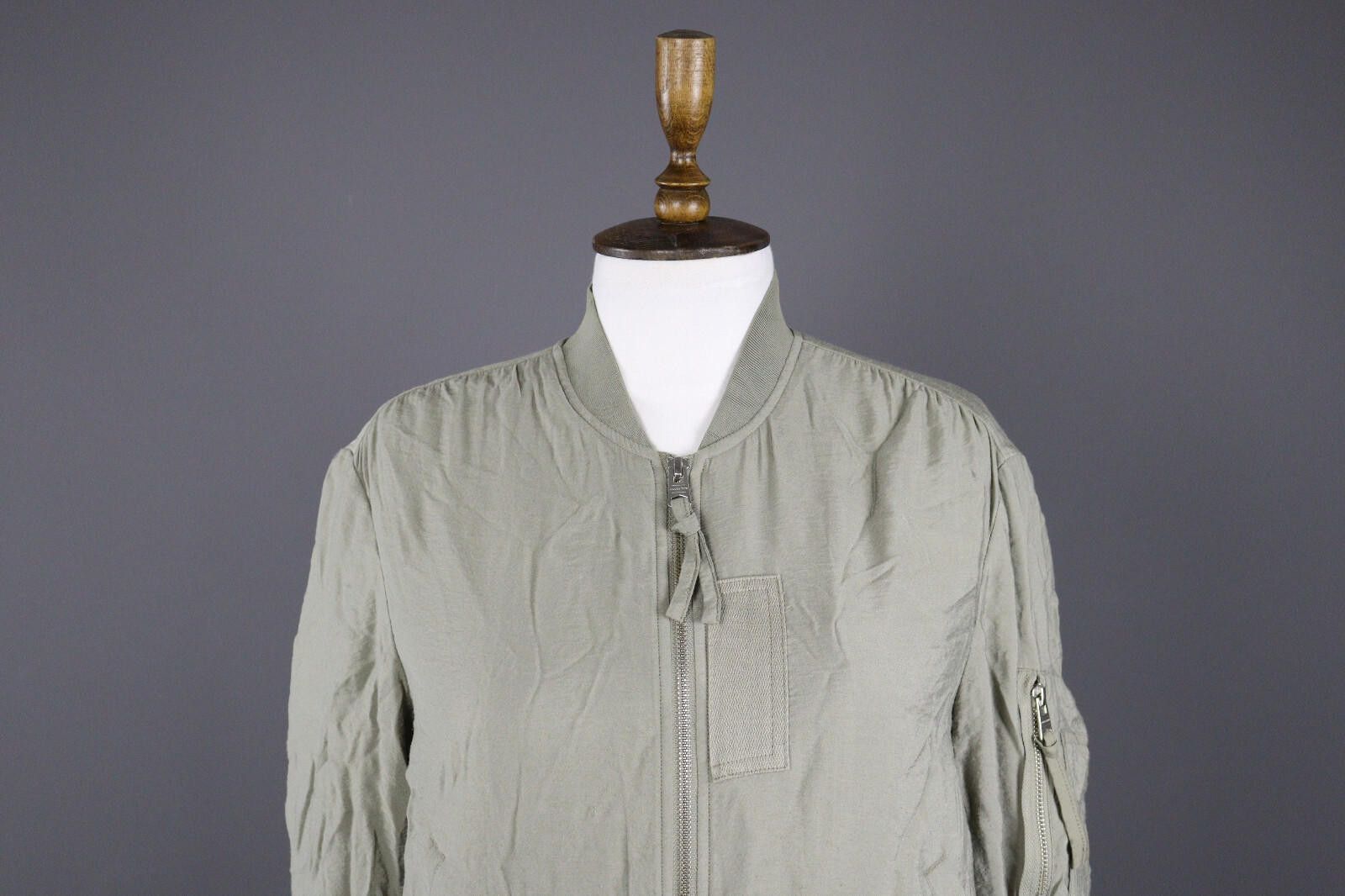 Allsaints AllSaints Gray Designed Tyne Angie Bomber Jacket Size S Size S / US 4 / IT 40 - 3 Thumbnail