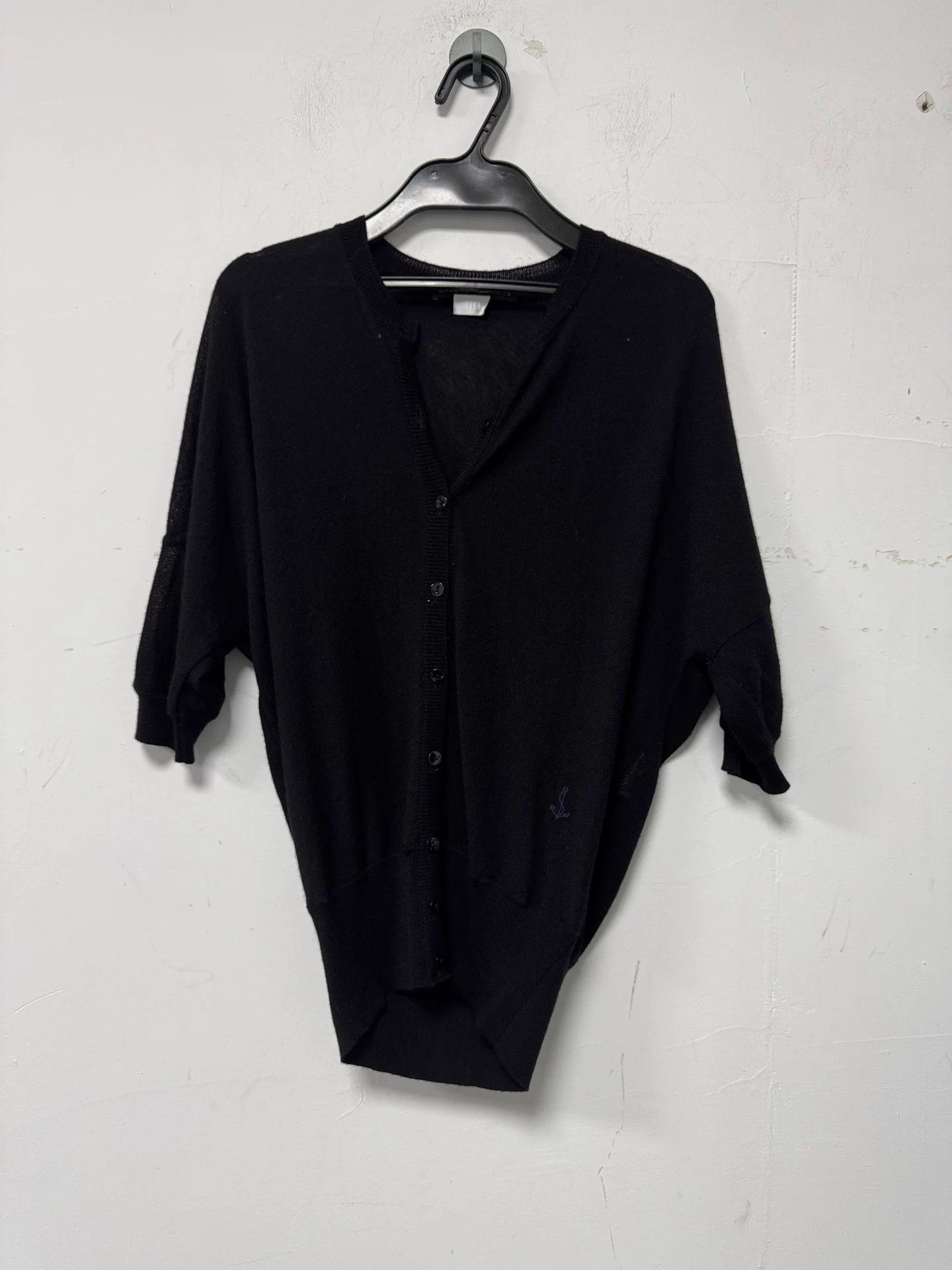 Balenciaga BALENCIAGA KNITS Black Short Sleeve V-neck Cardigan Back Size XS / US 0-2 / IT 36-38 - 1 Thumbnail