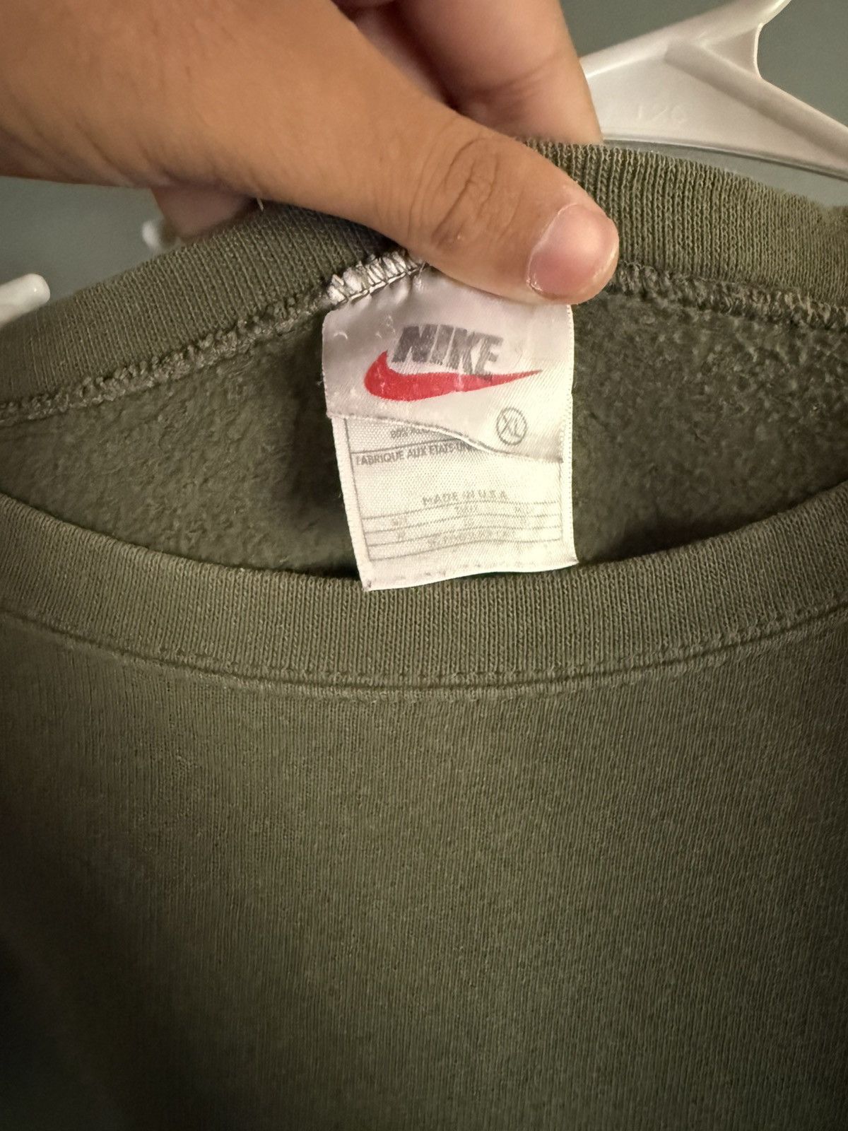 Nike × Vintage Vintage olive green Nike crewneck Size US XL / EU 56 / 4 - 3 Thumbnail