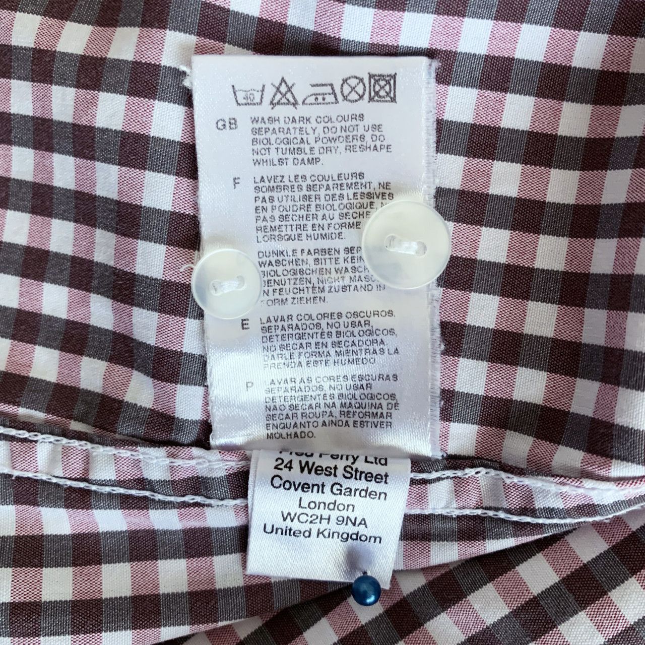 Fred Perry FRED PERRY Button Up Shirt Short Sleeve Casual Tee Check Size US L / EU 52-54 / 3 - 7 Thumbnail