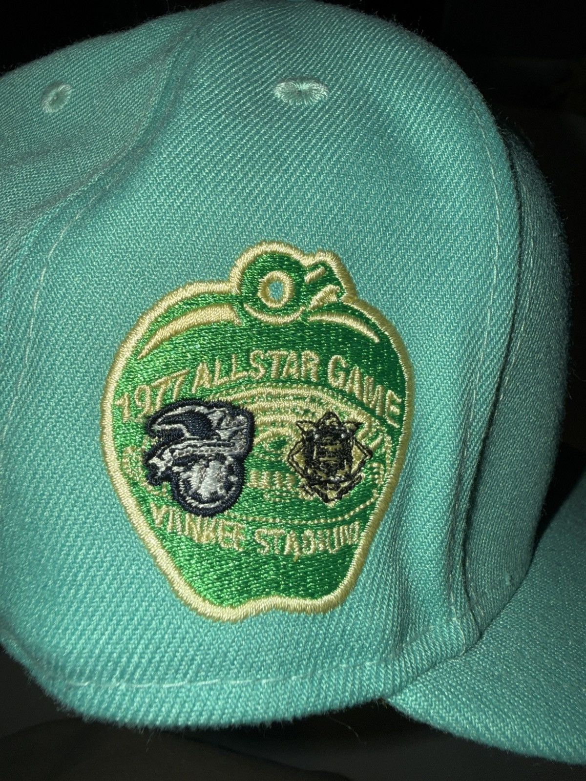 New Era 1977 all star game yankee stadium mint green hat | MLB Size ONE SIZE - 2 Thumbnail