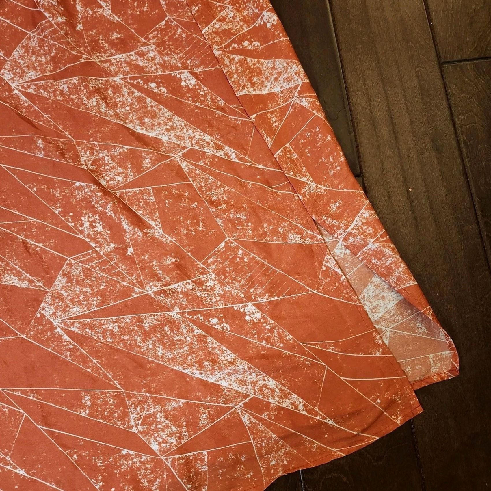 Nordstrom Trouvé Nordstrom Maxi Skirt Satin Slip Pull-On Size M Orange Multicolor Striped Slit Long Fall Womens Size 32" / US 10 / IT 46 - 5 Thumbnail