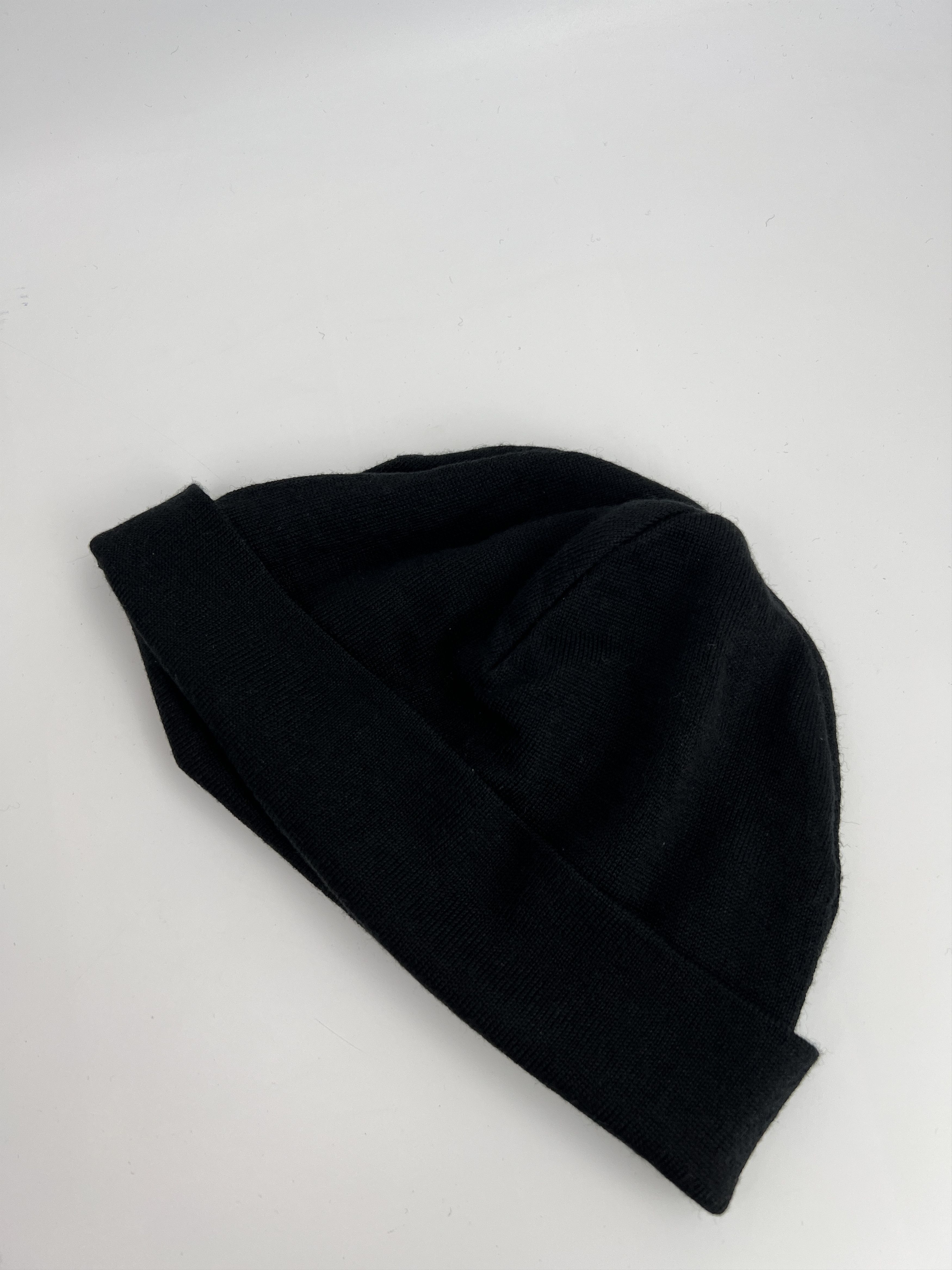 Vintage Vintage y2k Polizei Black Wool Beanie Hat Size ONE SIZE - 5 Thumbnail