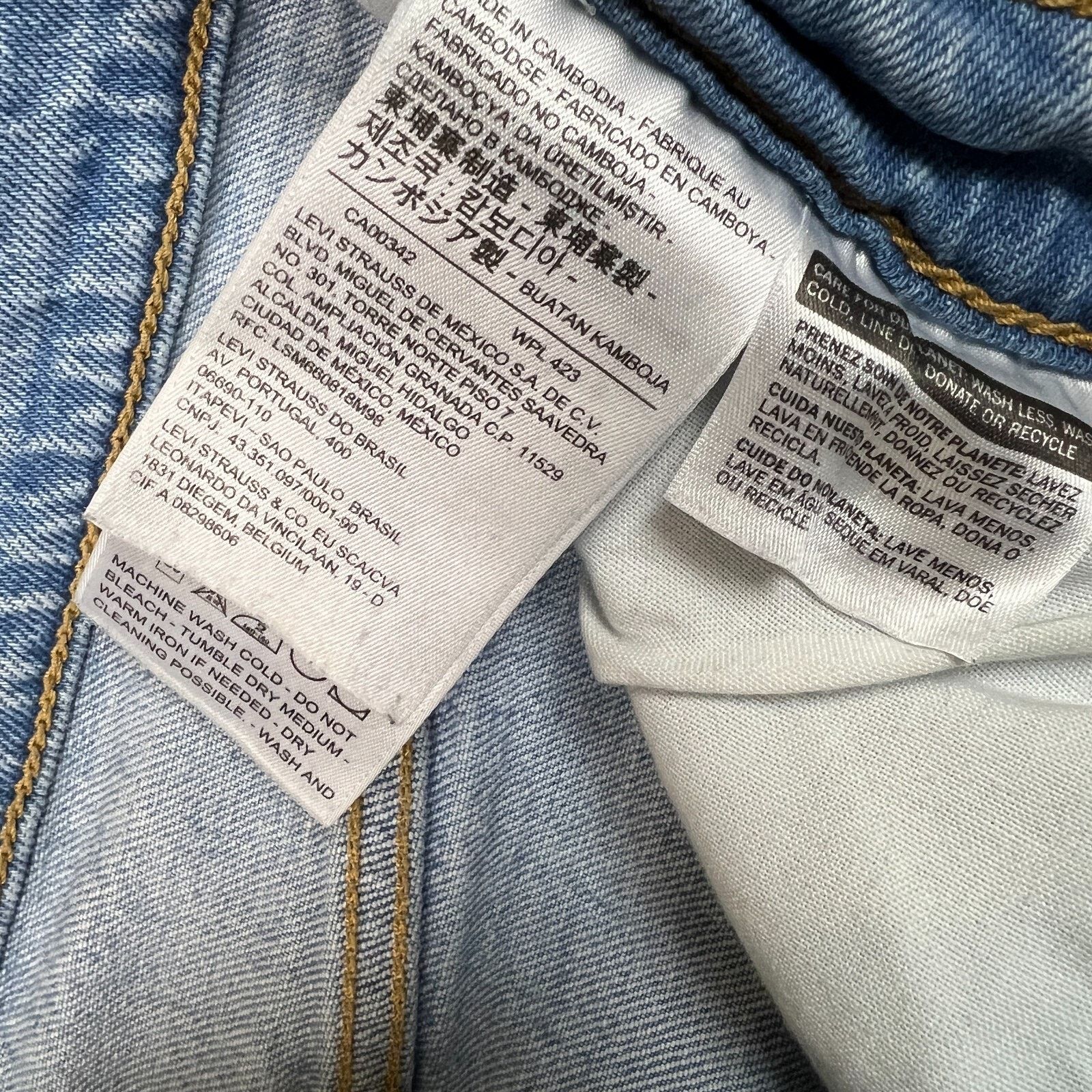 Levi's × Vintage Levi's Ribcage Straight Jeans High Rise Distressed Denim Size 31" - 12 Thumbnail