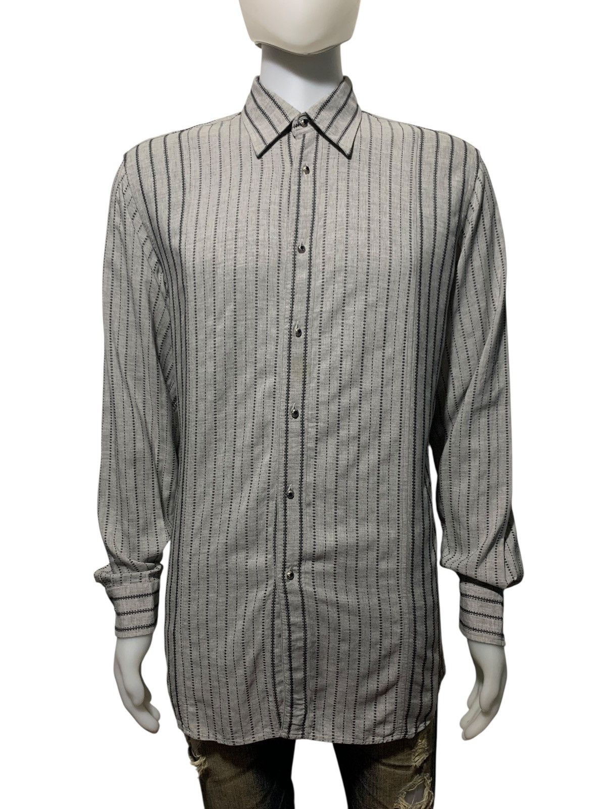 Givenchy Vintage Givenchy stitches stripe shirt Size US M / EU 48-50 / 2 - 7 Thumbnail
