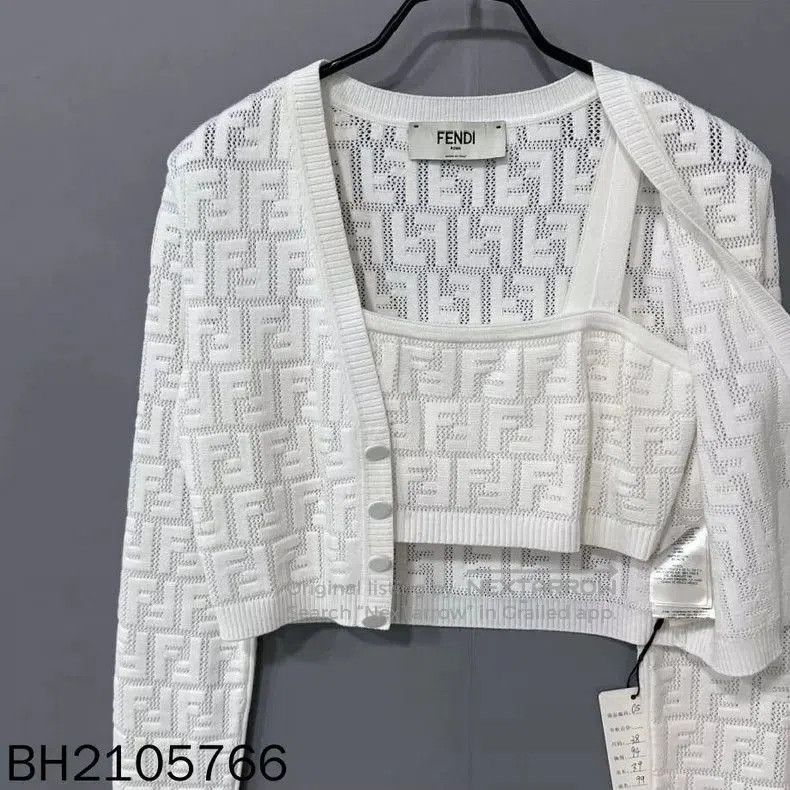 Fendi Fendi Monogram Cardigan Skirt Vest Set. Size US M / EU 48-50 / 2 - 4 Thumbnail