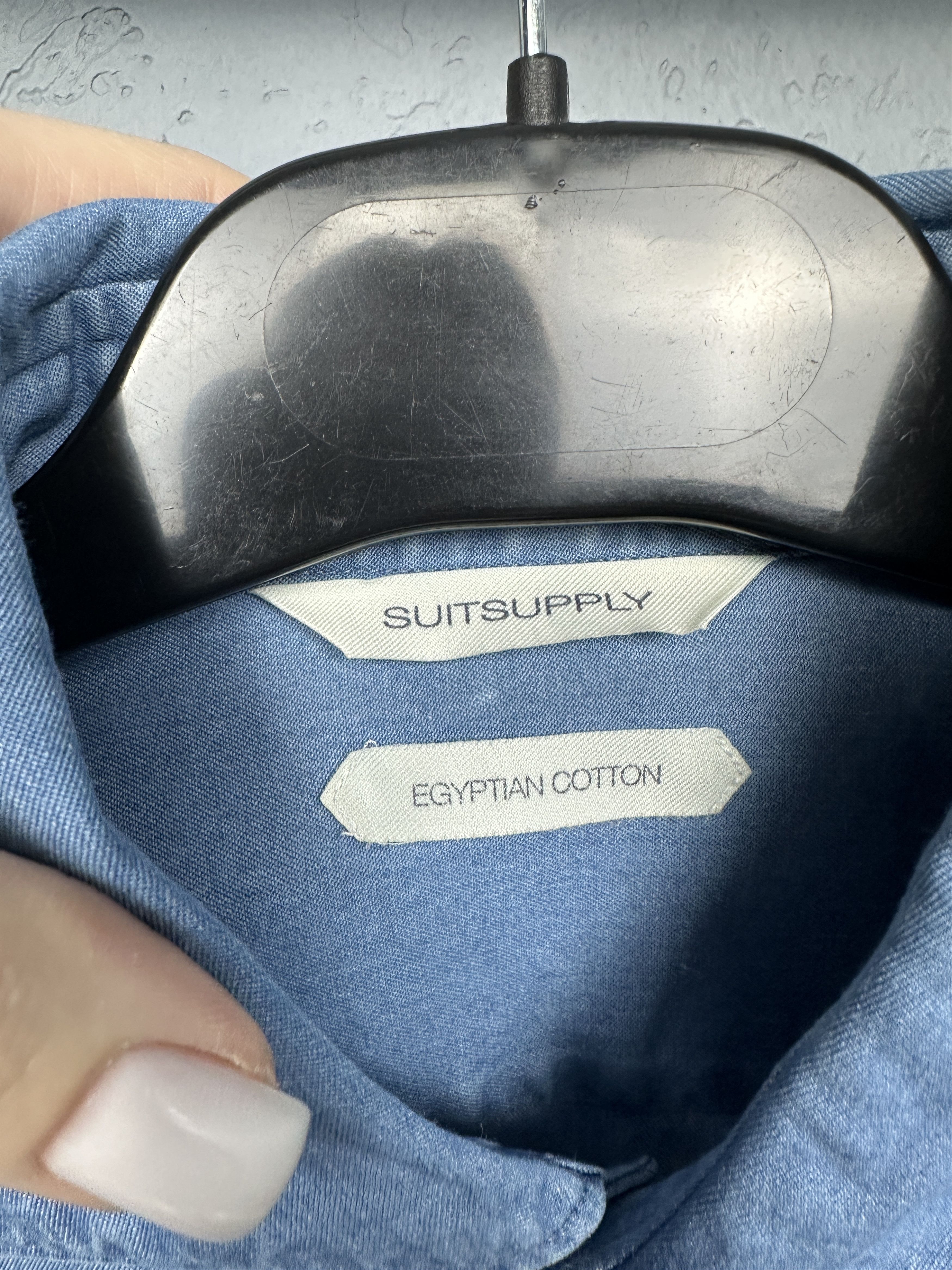 Suitsupply Suitsupply Egyptian Cotton Mens Long Sleeve Shirt Slim Fit Size US M / EU 48-50 / 2 - 3 Thumbnail