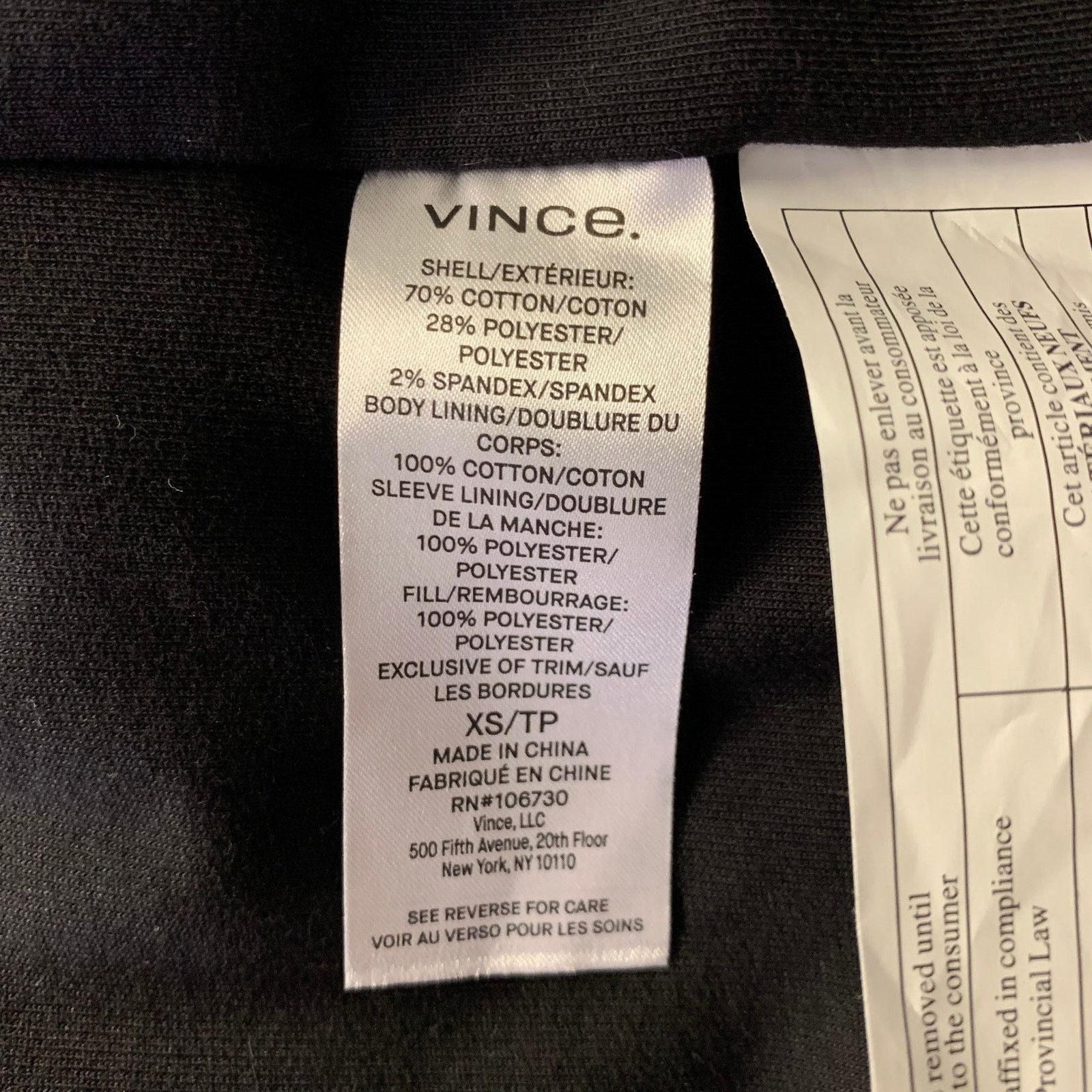 Vince VINCE Grey Break Herringbone Cotton Poly Puffer Jacket XS Size US XS / EU 42 / 0 - 6 Thumbnail