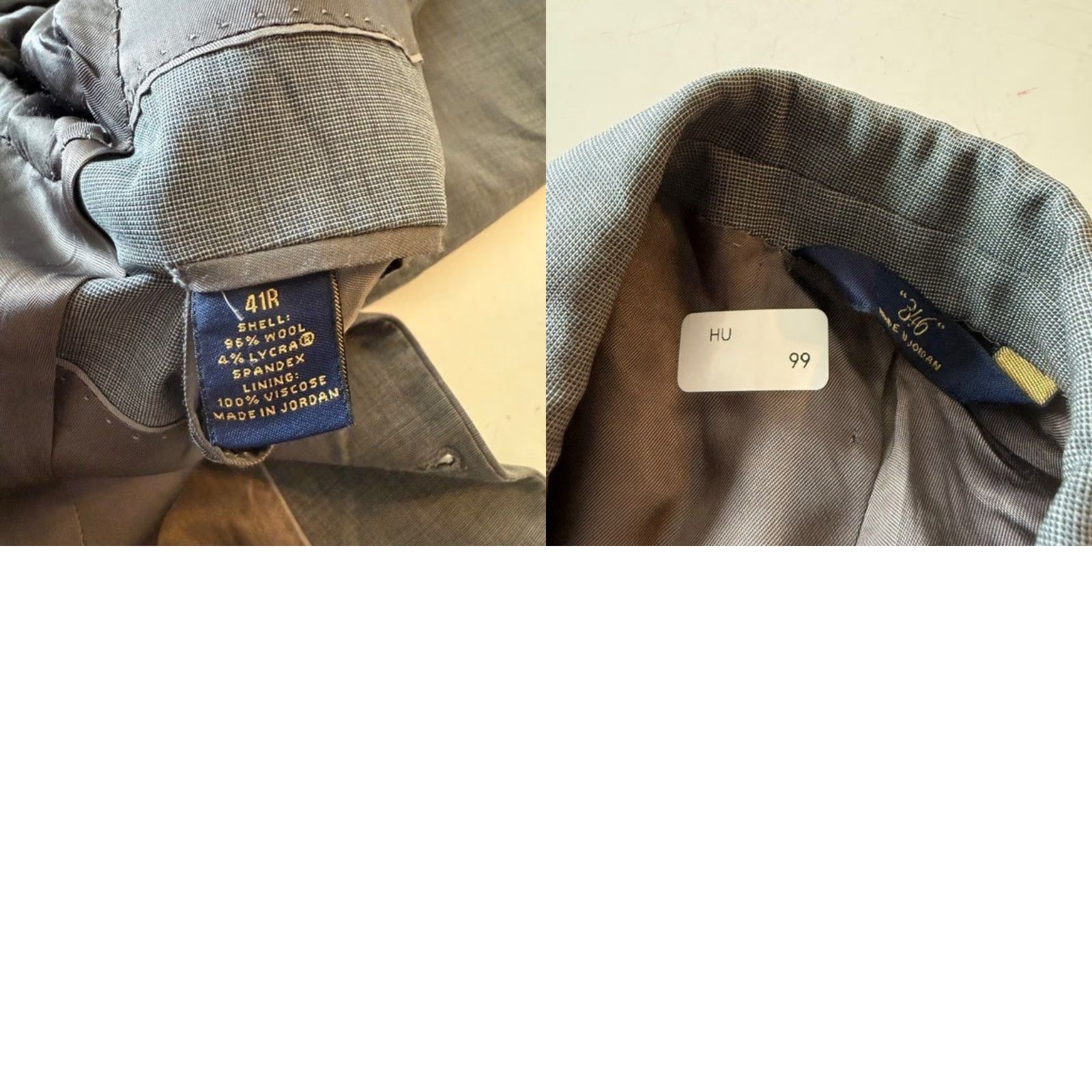 Brooks Brothers Brooks Brothers Blazer Jacket Mens 41R 2 Button Notch Lapel Wool Stretch Gray Solid Vented 4-Button Sleeve Regular Size 42R - 9 Thumbnail