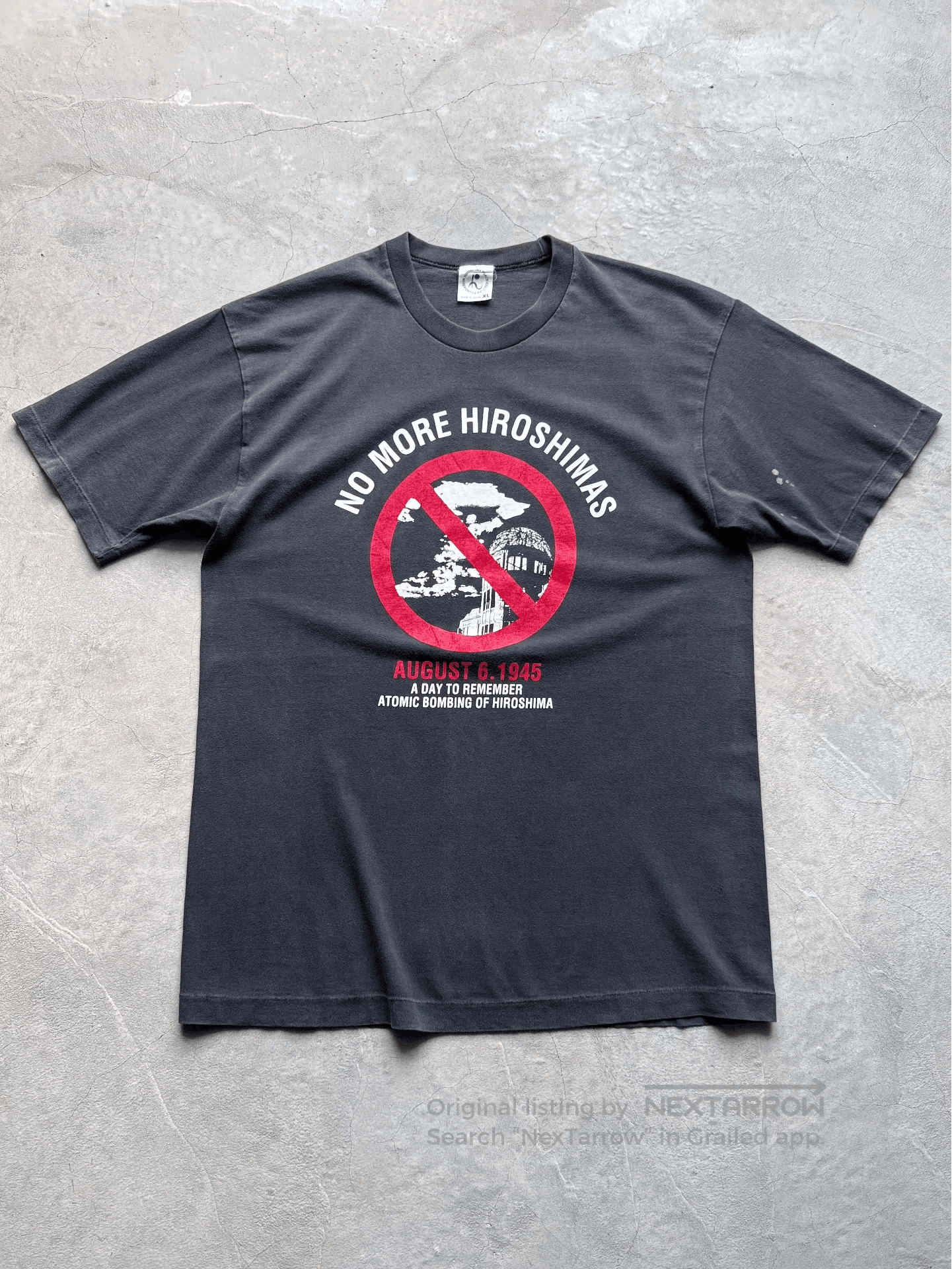 Vintage Vintage 90s "No More Hiroshimas" Graphic Tee. Size US XL / EU 56 / 4 - 1 Thumbnail