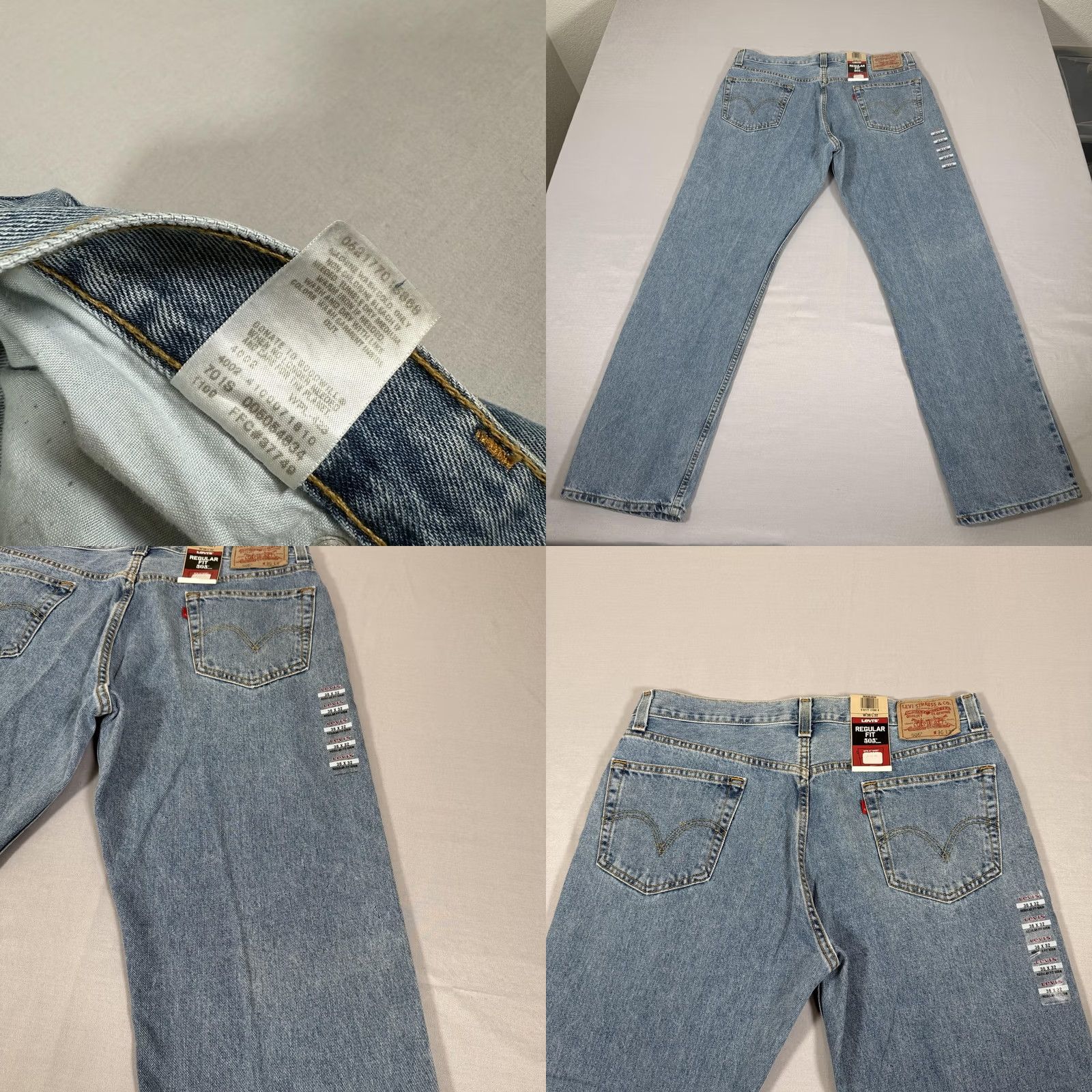 Levi's Levi's 505 Jeans Straight Regular Fit 36x32 Blue Denim Pants Mens Casual Work Cowboy Y2K Size US 36 / EU 52 - 9 Thumbnail