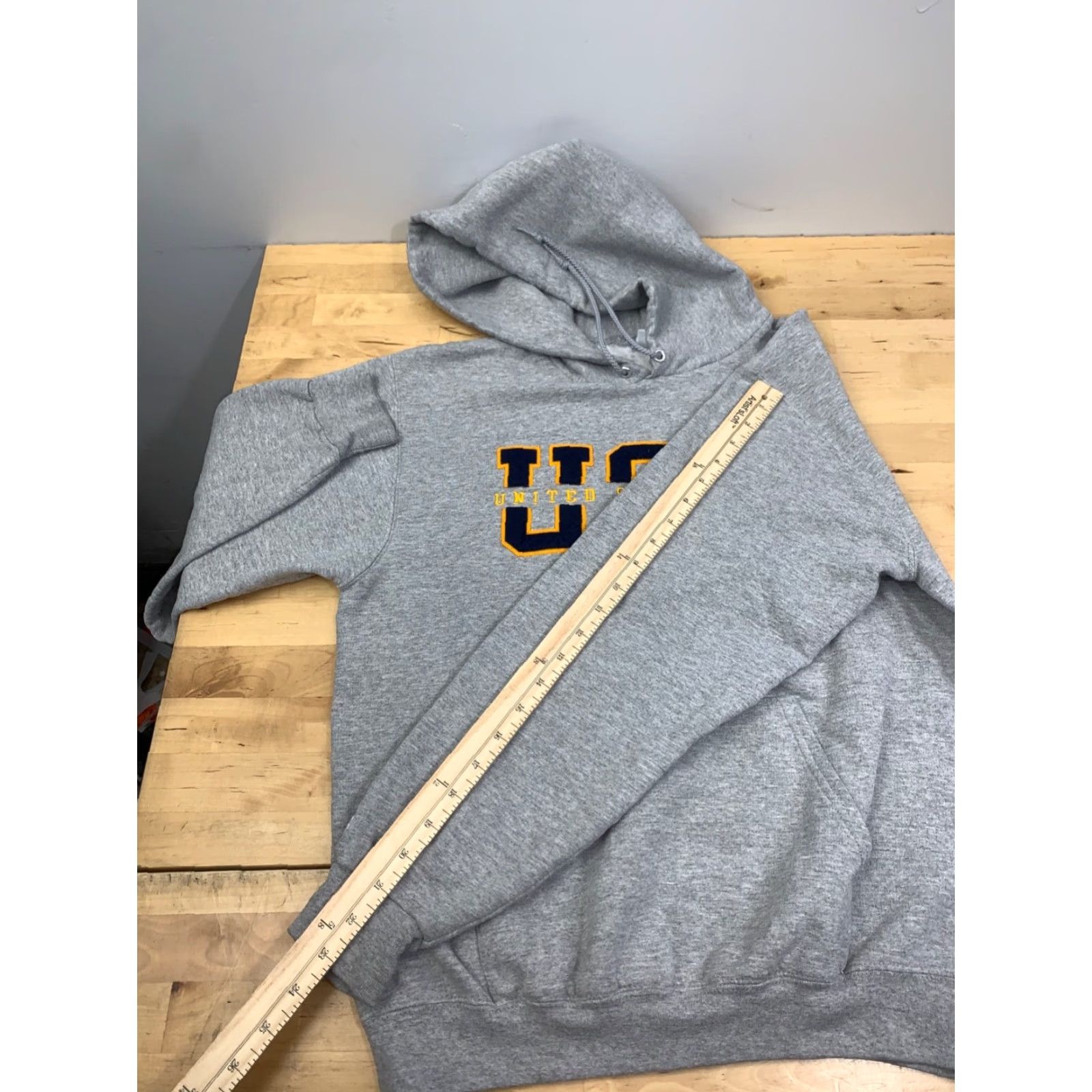 Champion Champion Hoodie Mens M Gray USN Navy United States Navy College Sports USA Pullover Heavyweight Hooded Drawstring 10932 Size US M / EU 48-50 / 2 - 7 Thumbnail