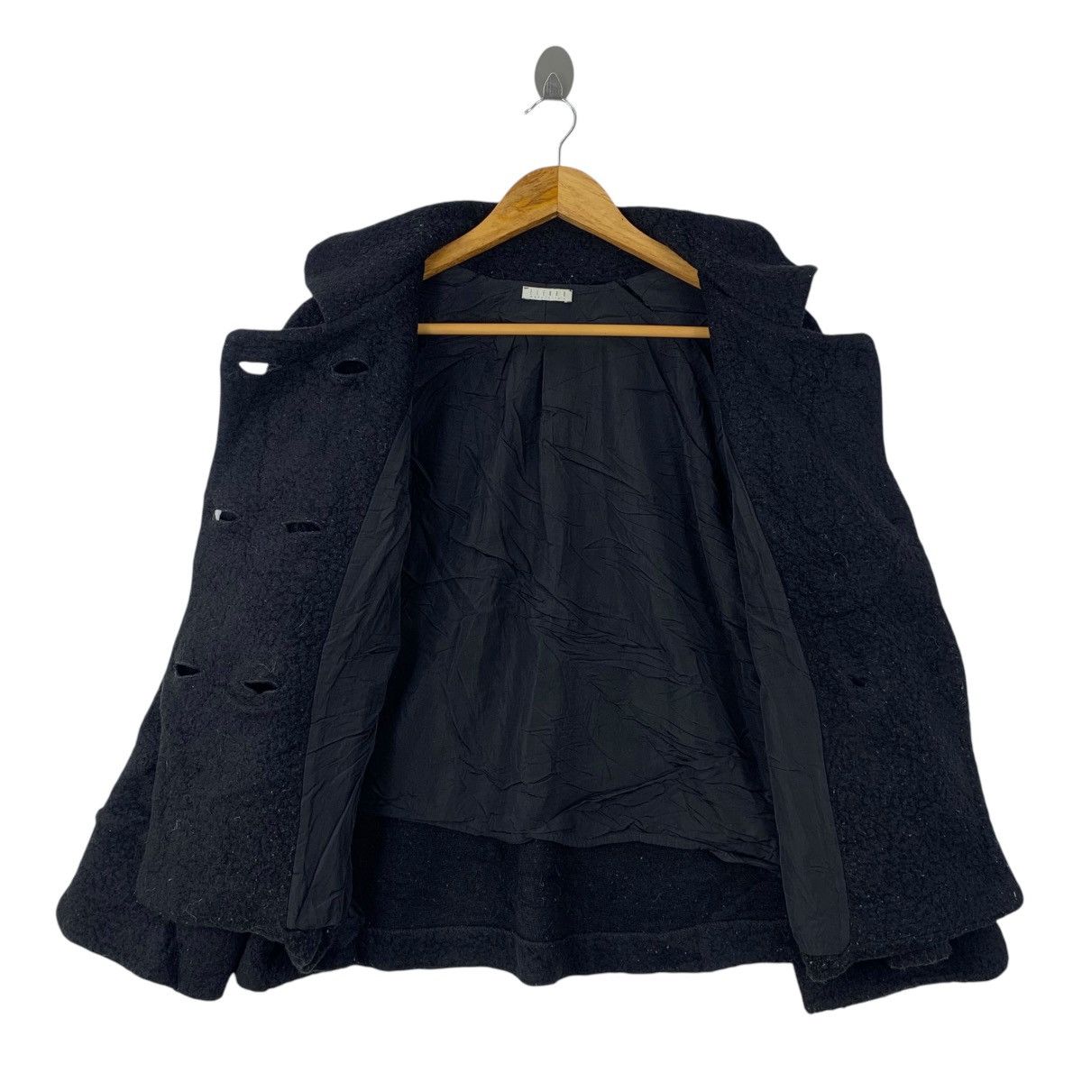 Vintage Vintage ELENAD Italian Designer Wool Peacoat Jacket Size XL / US 12-14 / IT 48-50 - 3 Thumbnail