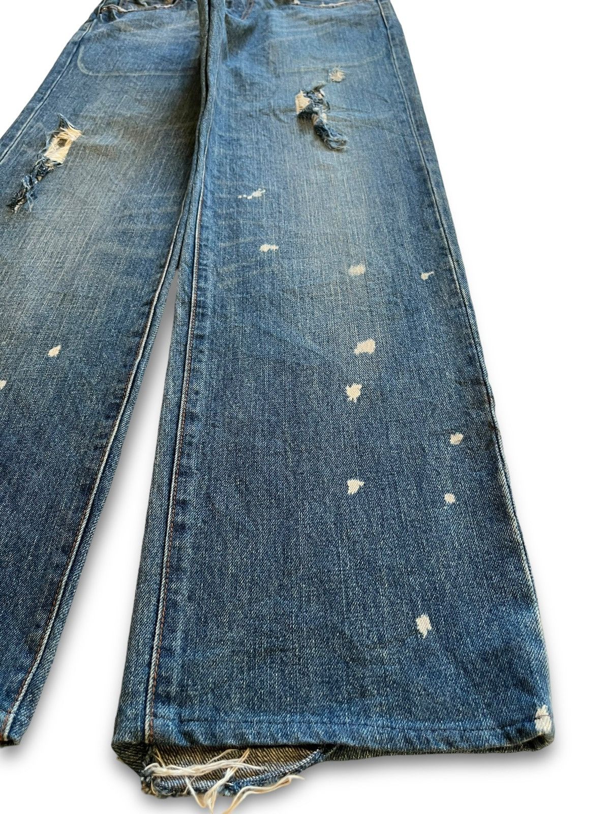 Japanese Brand Vintage Japanese Brand Paint Splatter Distressed Baggy Jeans Size US 31 - 7 Thumbnail