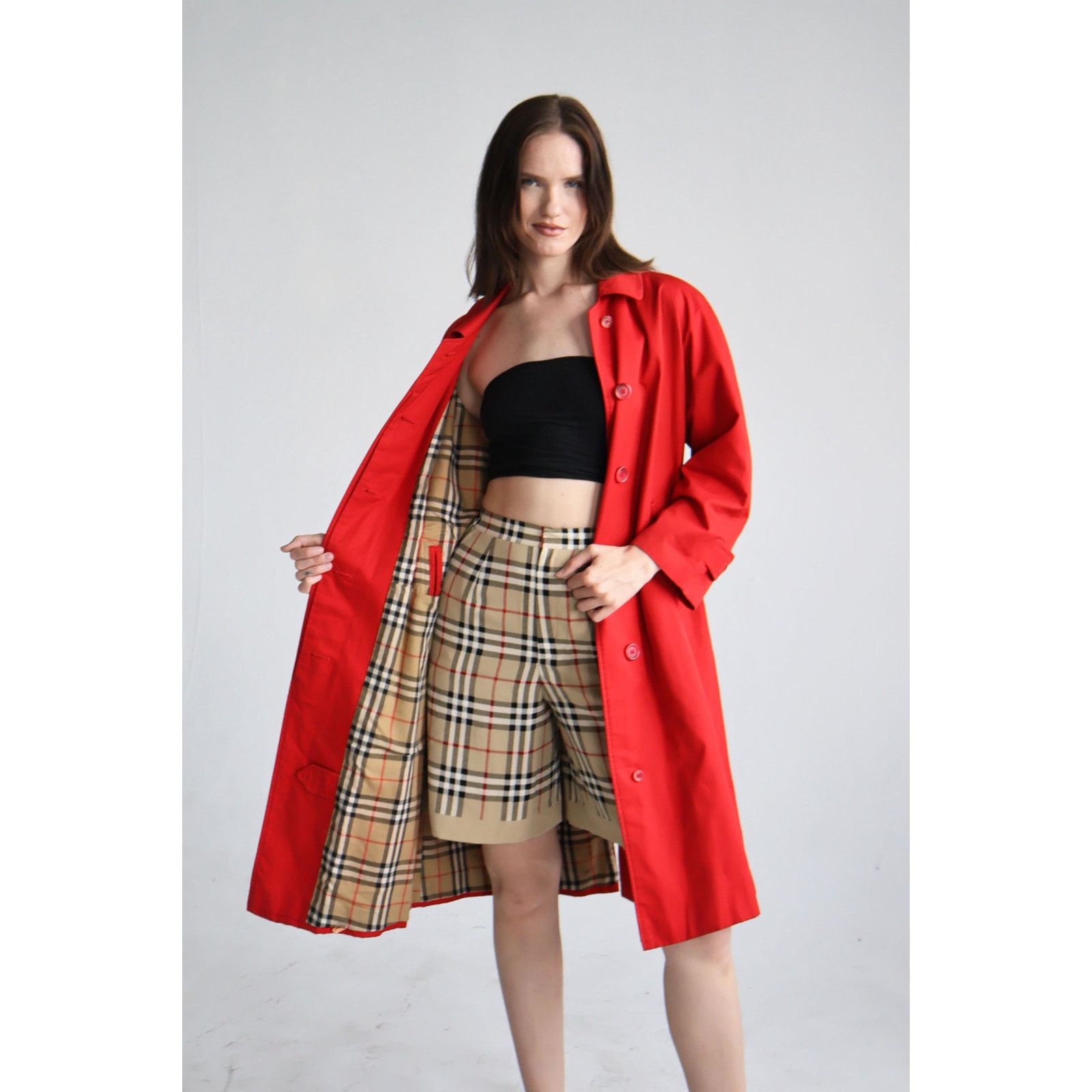 Burberry BURBERRY LONDON for Galtrucco Milano Trench Coat in Rouge Size M / US 6-8 / IT 42-44 - 1 Thumbnail