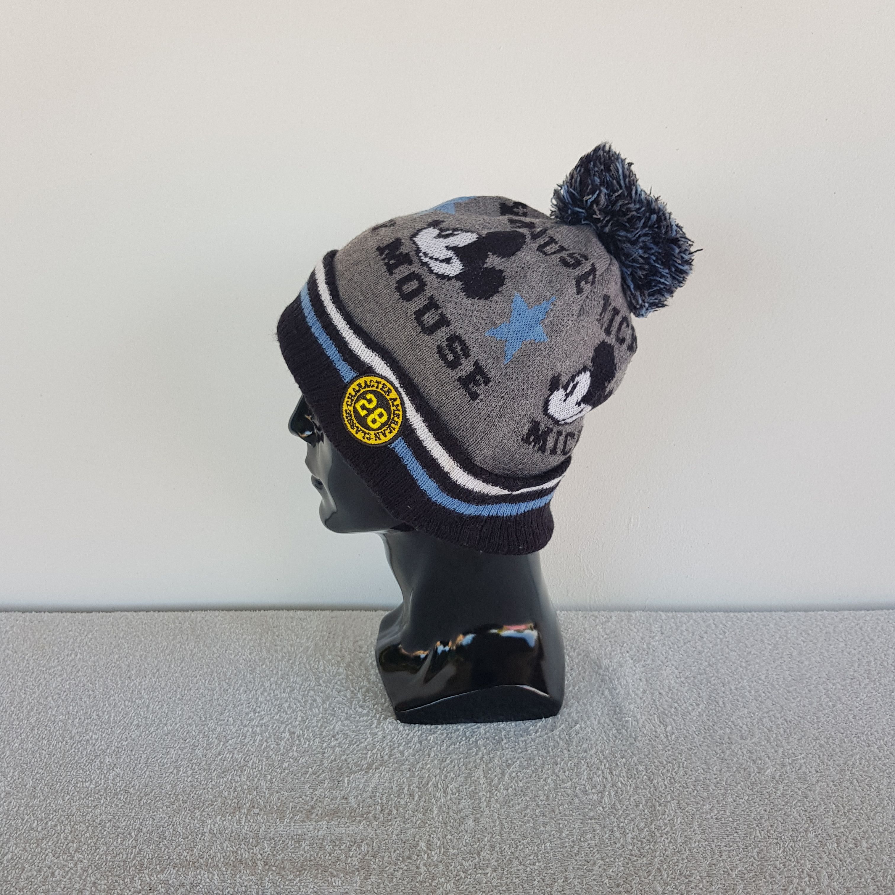 Mickey Mouse Vintage Mickey Mouse Beanie Pom Pom Snow Caps Hats. Size ONE SIZE - 4 Thumbnail