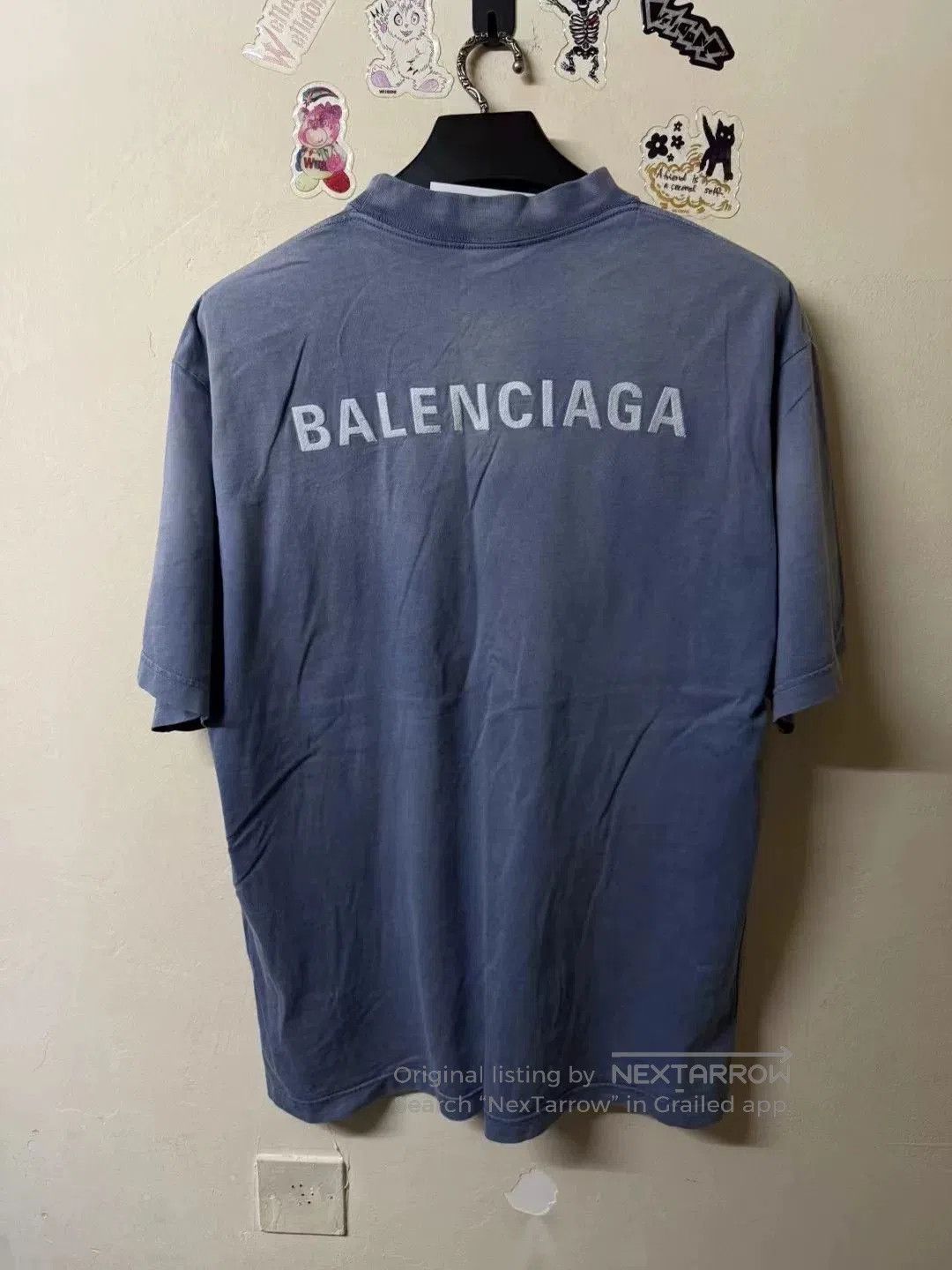 Balenciaga Balenciaga Distressed Embroidered Logo Tee. Size US XS / EU 42 / 0 - 2 Thumbnail