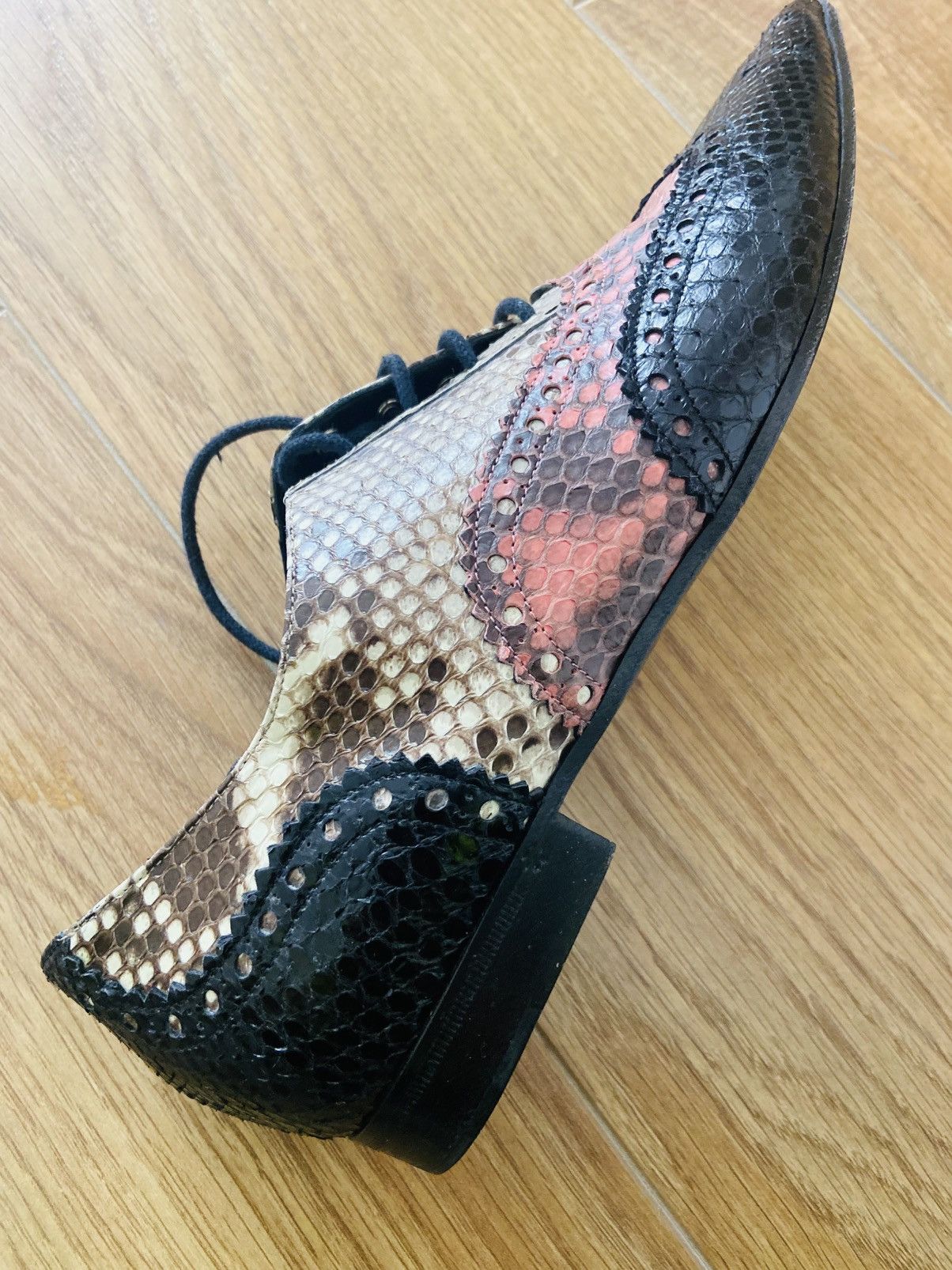 Gucci Gucci Brogue Lace Up Multucolor phyton Size US 9 / IT 39 - 1 Thumbnail