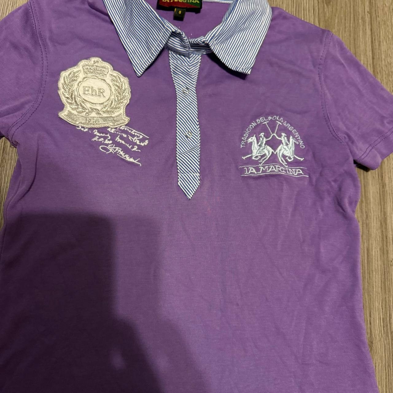 La Martina la martina womens polo t-shirt Size S Purple Size S / US 4 / IT 40 - 3 Thumbnail