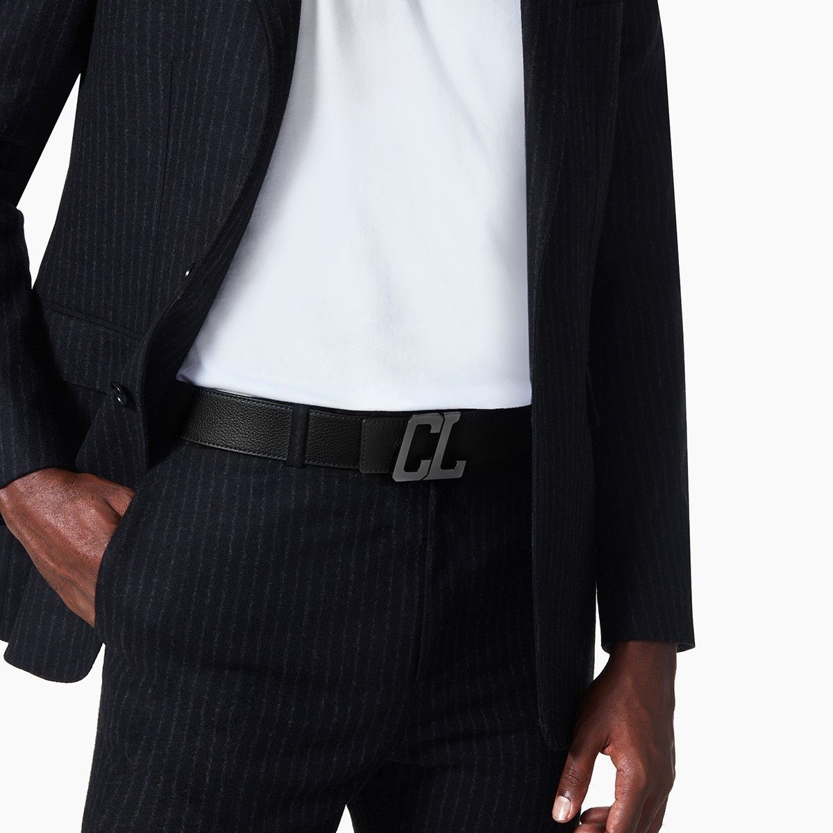 Christian Louboutin o1s1wg110125 Size:OS/Leather Belt in Black Size ONE SIZE - 4 Thumbnail