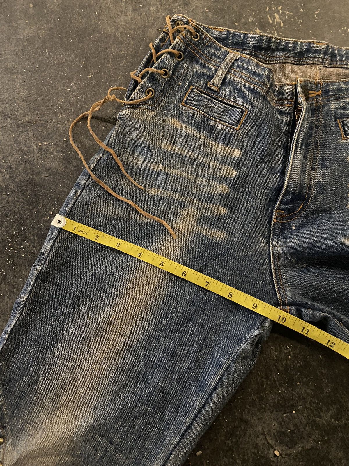 Beauty Beast Y2k lace up bootcut jeans Size US 28 / EU 44 - 11 Thumbnail