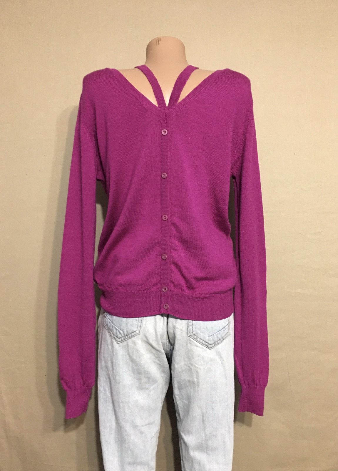 Frankie Morello Frankie Morello Milan Purple Wool Designer Sweater Size L Size L / US 10 / IT 46 - 5 Thumbnail