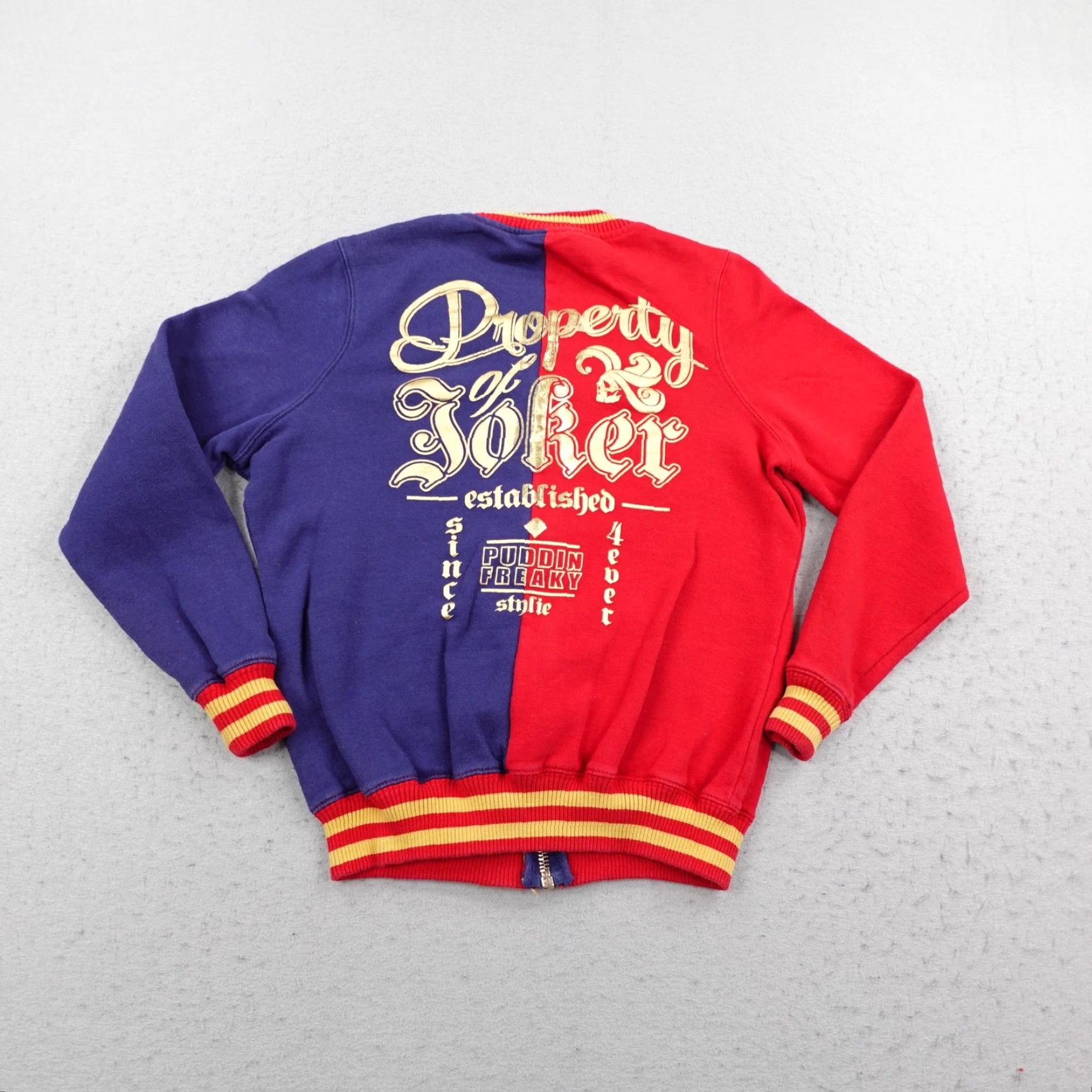 Vintage Suicide Squad Jacket Womens Small Red Blue Harley Quinn Bomber Coat Sweatshirt Size S / US 4 / IT 40 - 4 Thumbnail