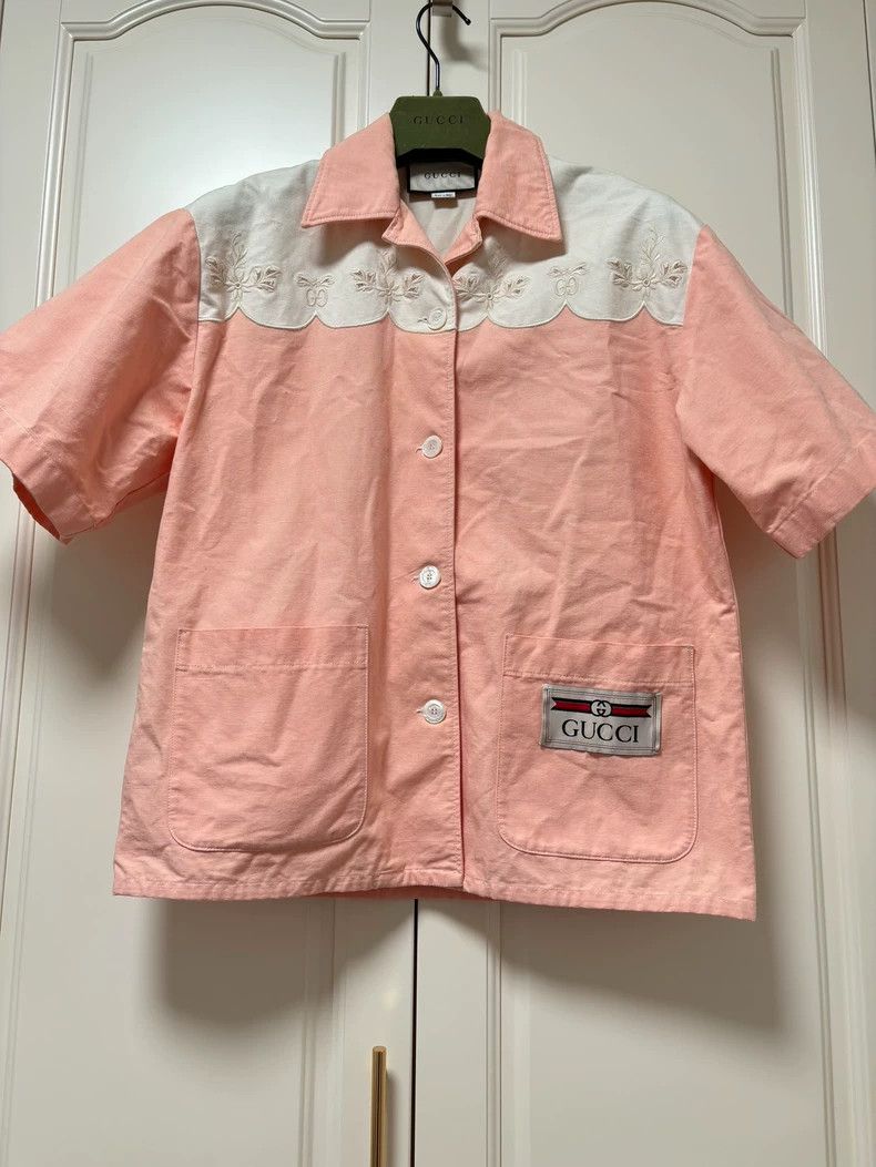 Gucci GucciLight pink with beige short sleeves 2503-Nextarrow Size XS / US 0-2 / IT 36-38 - 1 Thumbnail
