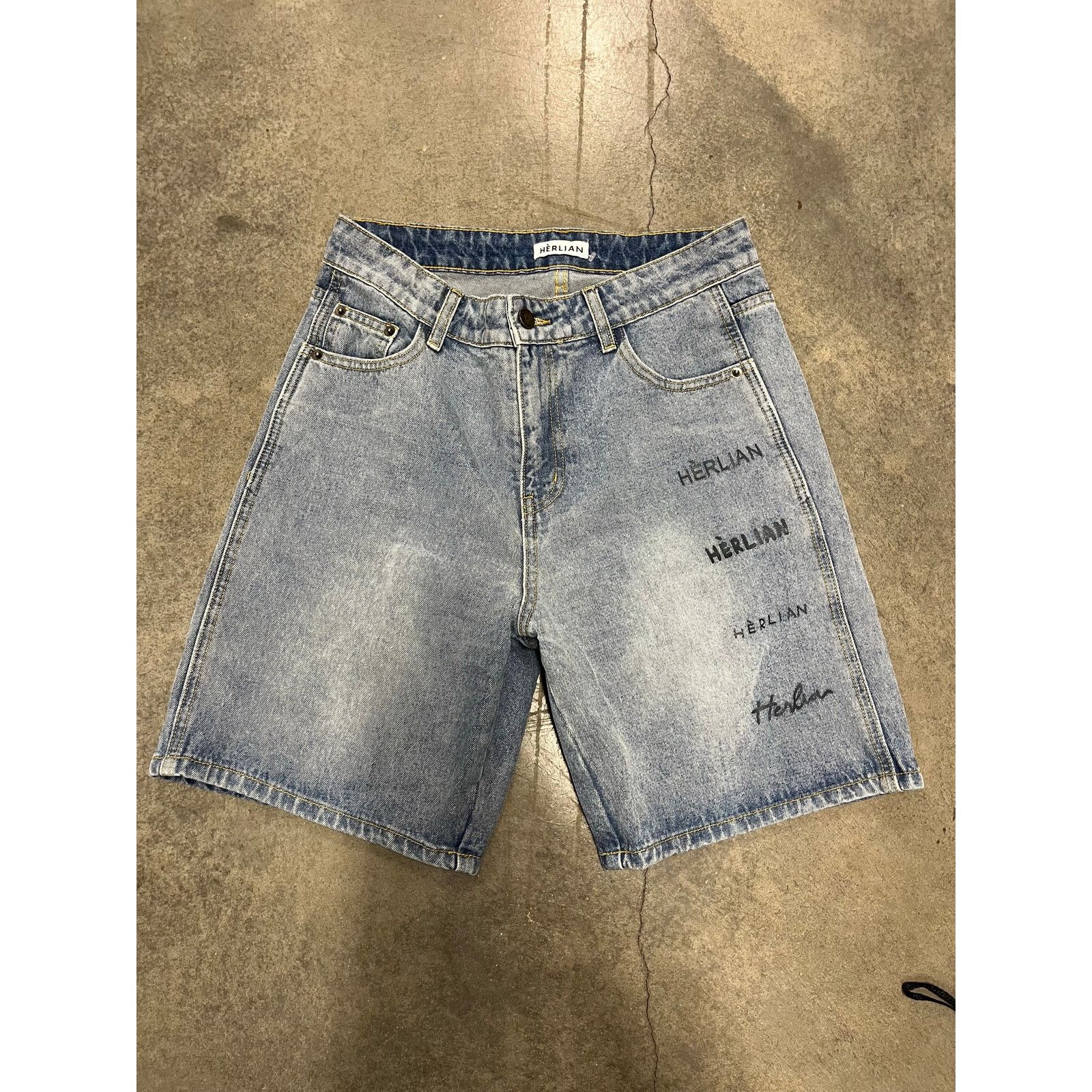 HERESY Herlian Jean shorts men’s denim size large Size US 35 - 1 Thumbnail