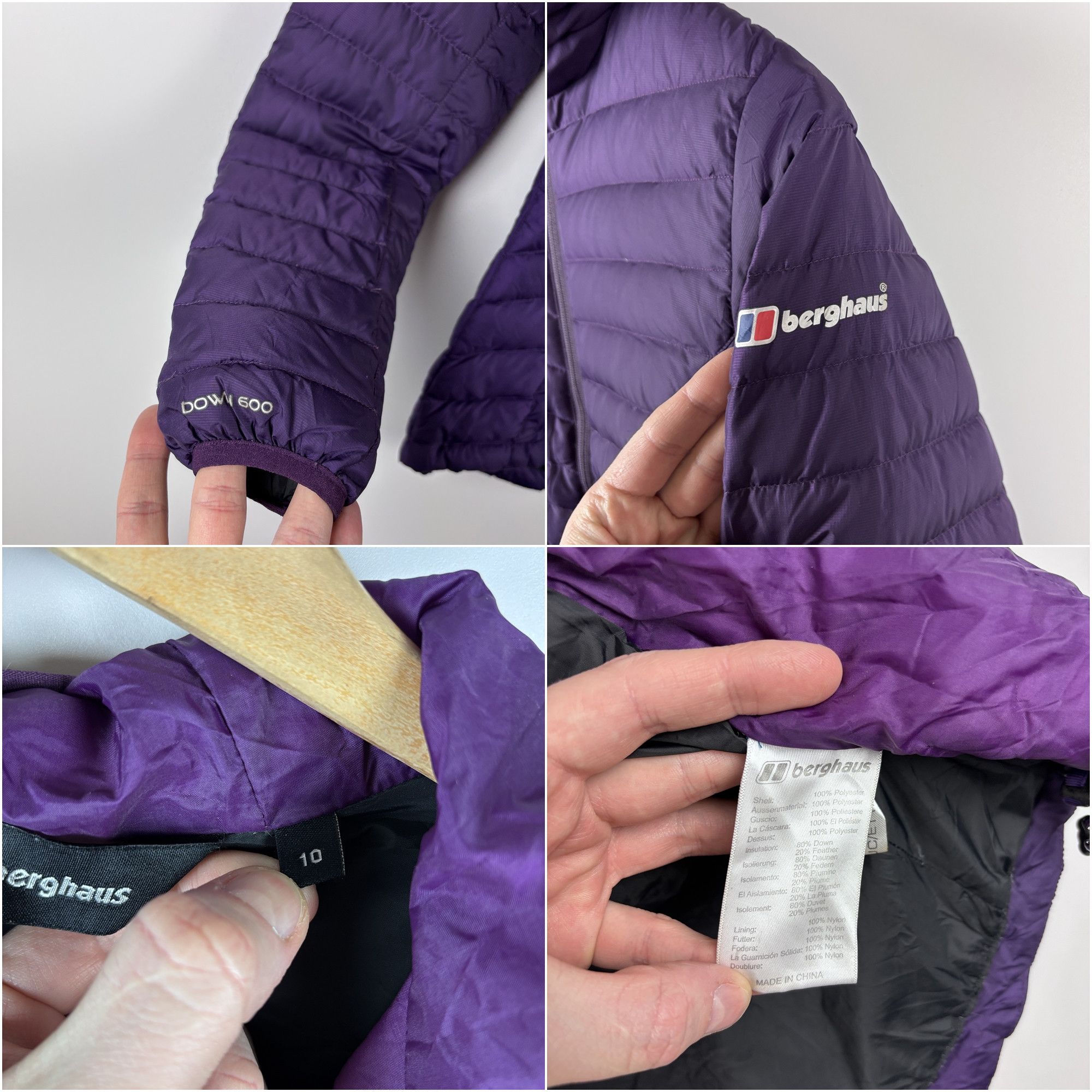 Berghaus Womens Berghaus Down 600 Quilted Jacket Purple Size 10 Size L / US 10 / IT 46 - 12 Thumbnail