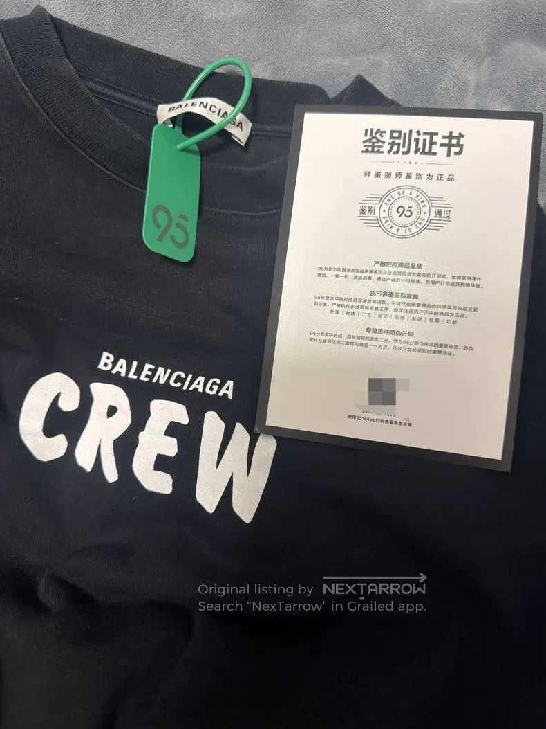 Balenciaga Balenciaga Crew Short-Sleeve + Letter Printed Crewneck Sho Size US M / EU 48-50 / 2 - 1 Thumbnail