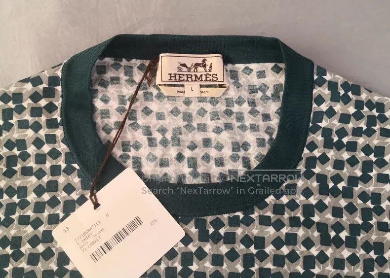 Hermes Hermes Short-sleeved knit t-shirt, Sea Island cotton Size US L / EU 52-54 / 3 - 3 Thumbnail