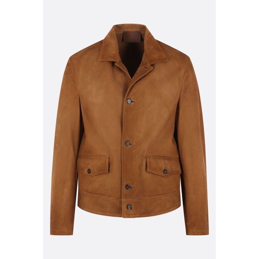Prada PRADA Single Breast Brown Suede Jacket New & Authentic (Men' Size US L / EU 52-54 / 3 - 1 Thumbnail