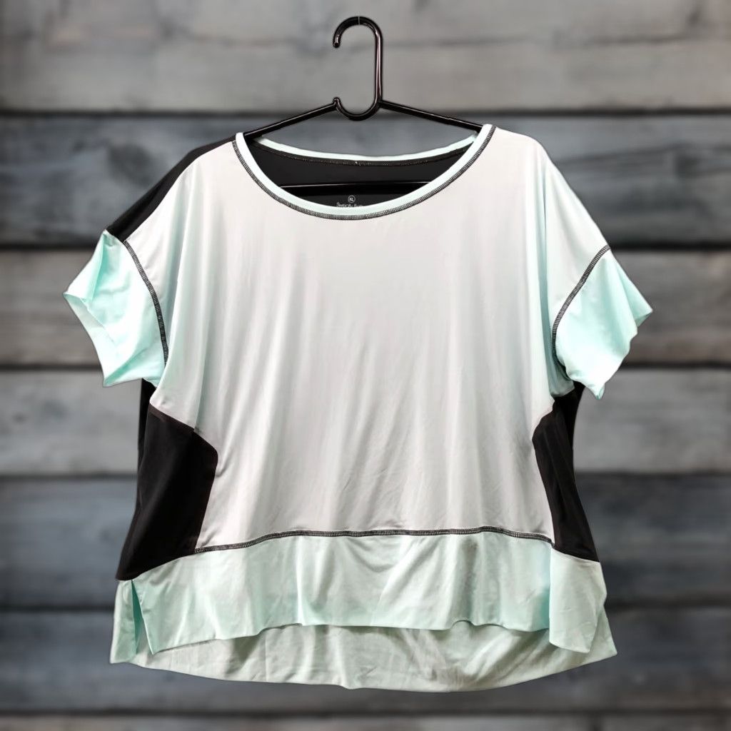 Sweaty Betty Sweaty Betty Soft Flow Studio T Shirt Womens XL Short Sleeve Blue Colorblock Size XL / US 12-14 / IT 48-50 - 1 Thumbnail