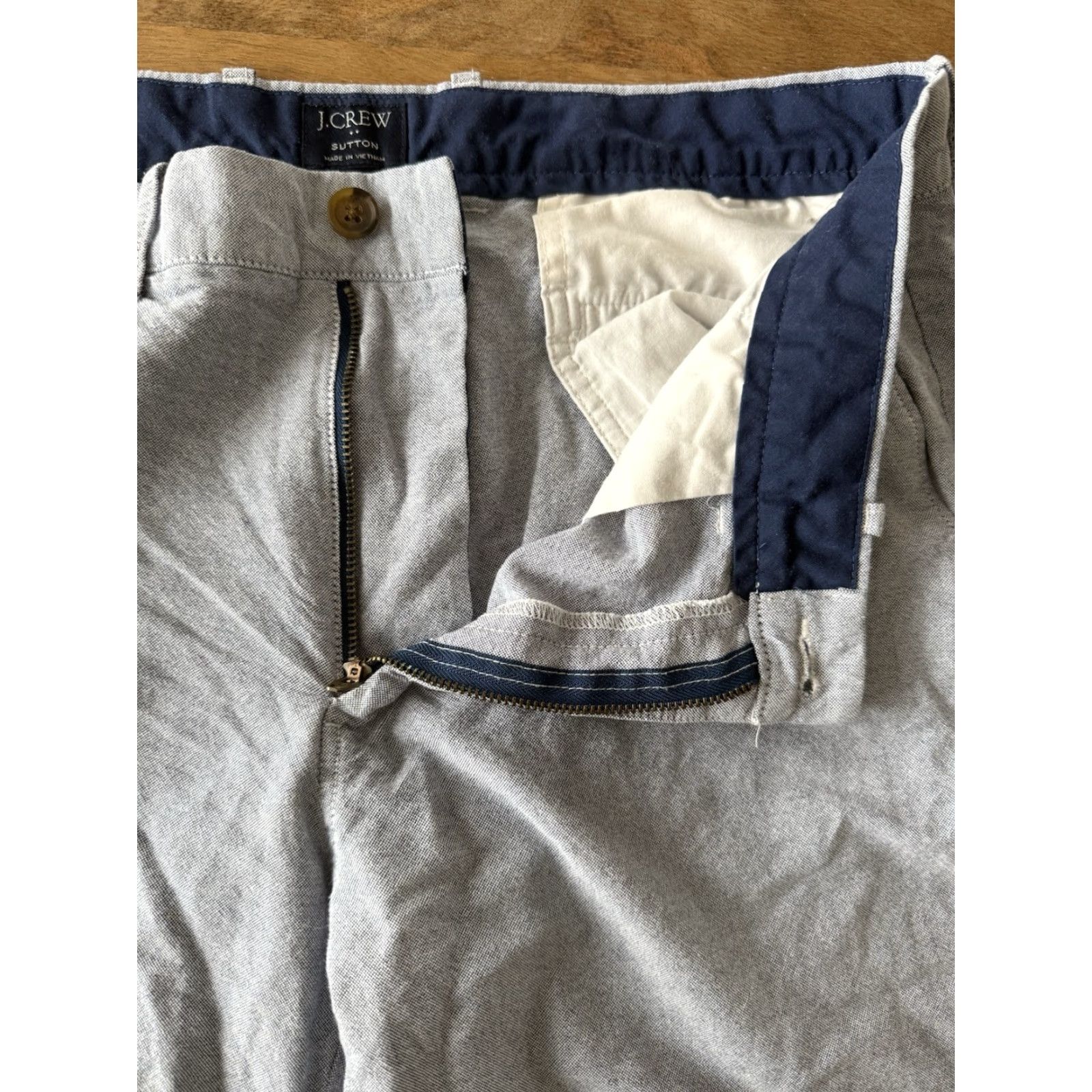 J.Crew VINTAGE J.Crew Sutton Chino Pants Mens 34x34 Straight Leg 100% Cotton Preppy Casual Size US 34 / EU 50 - 4 Thumbnail