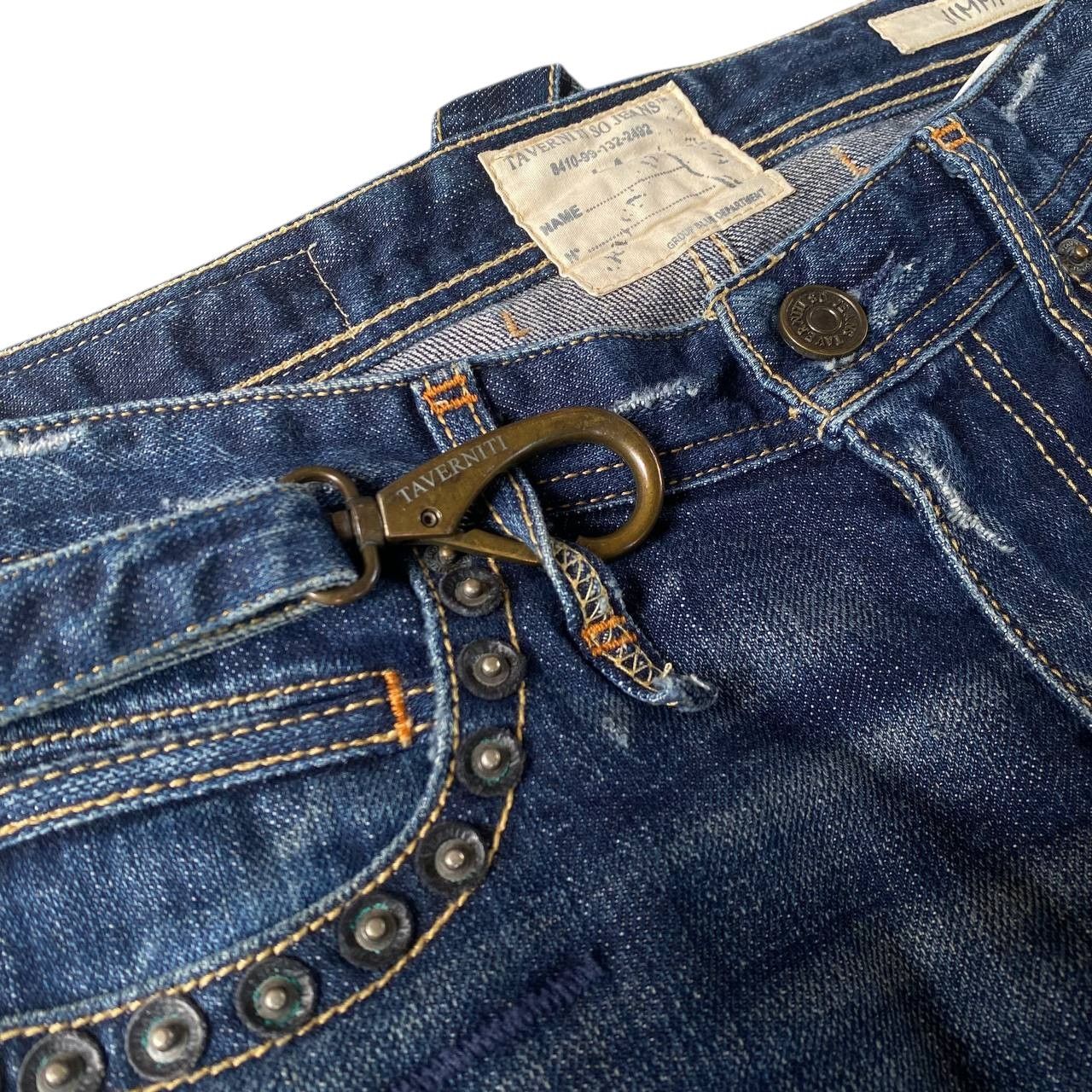 Jimmy Taverniti Archival Y2K Jimmy Taverniti So Jeans Studded Denim Size US 31 - 6 Thumbnail