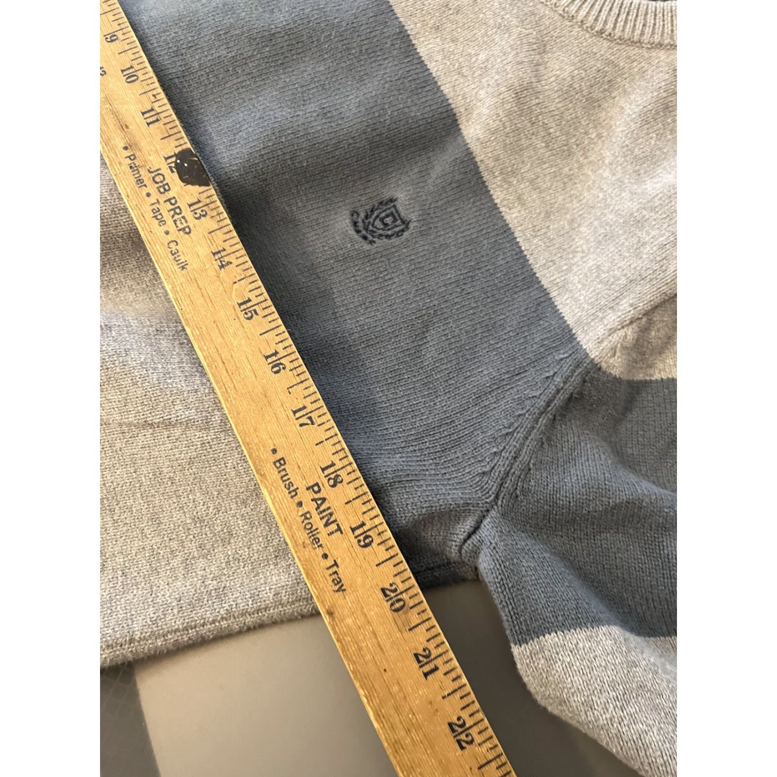 Chaps VINTAGE Chaps Men Heavy Long Sleeve Crew Neck Sweater L Gray 100% Cotton Embroidered Logo Golf Hiking Walking Mens Regular Sweatshirt Crewneck Size US L / EU 52-54 / 3 - 6 Thumbnail