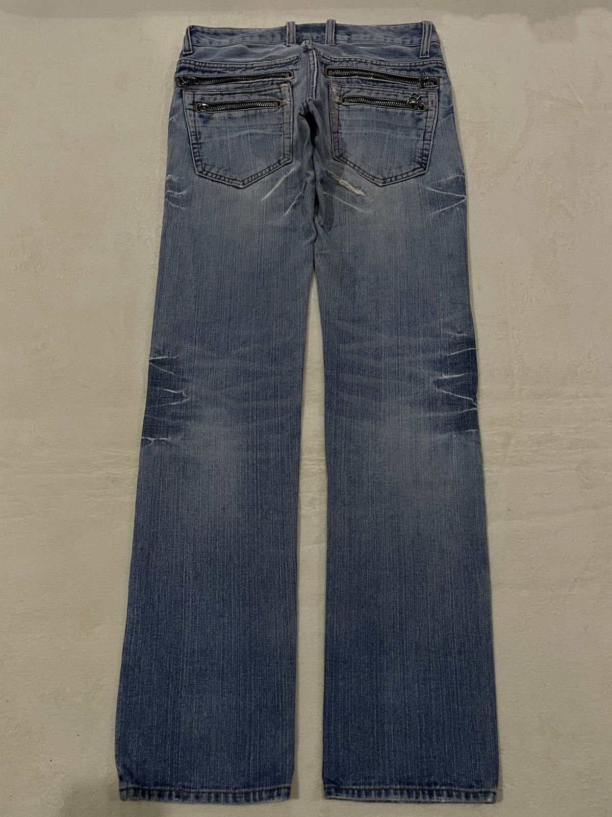Japanese Brand Vintage Root Three Style Mudwash Distress Faded Denim Jeans Size US 32 / EU 48 - 9 Thumbnail