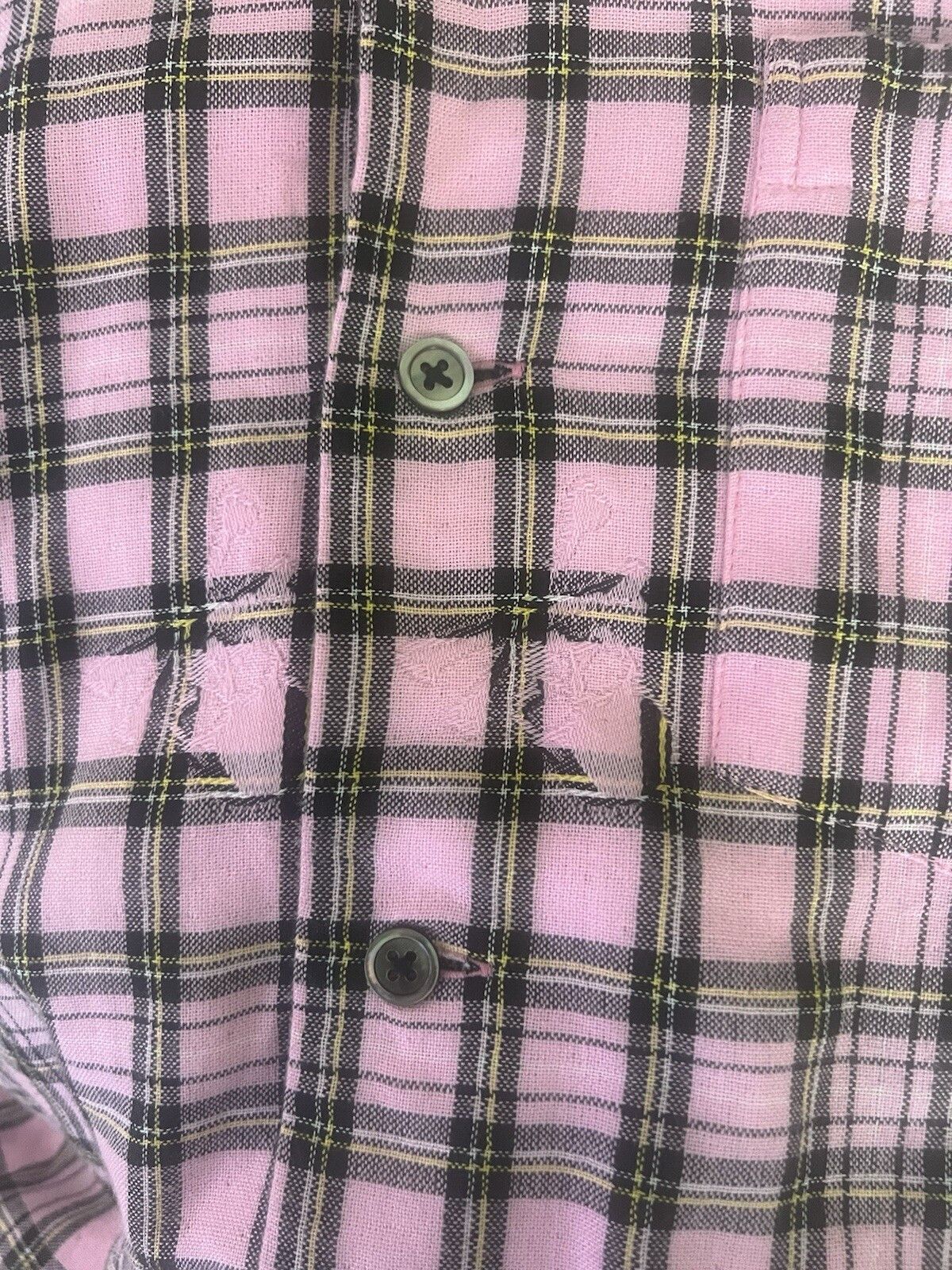 Mastermind Japan Dreaming Skull Short Sleeve Shirt Plaid Shirt Pink Size US L / EU 52-54 / 3 - 4 Thumbnail