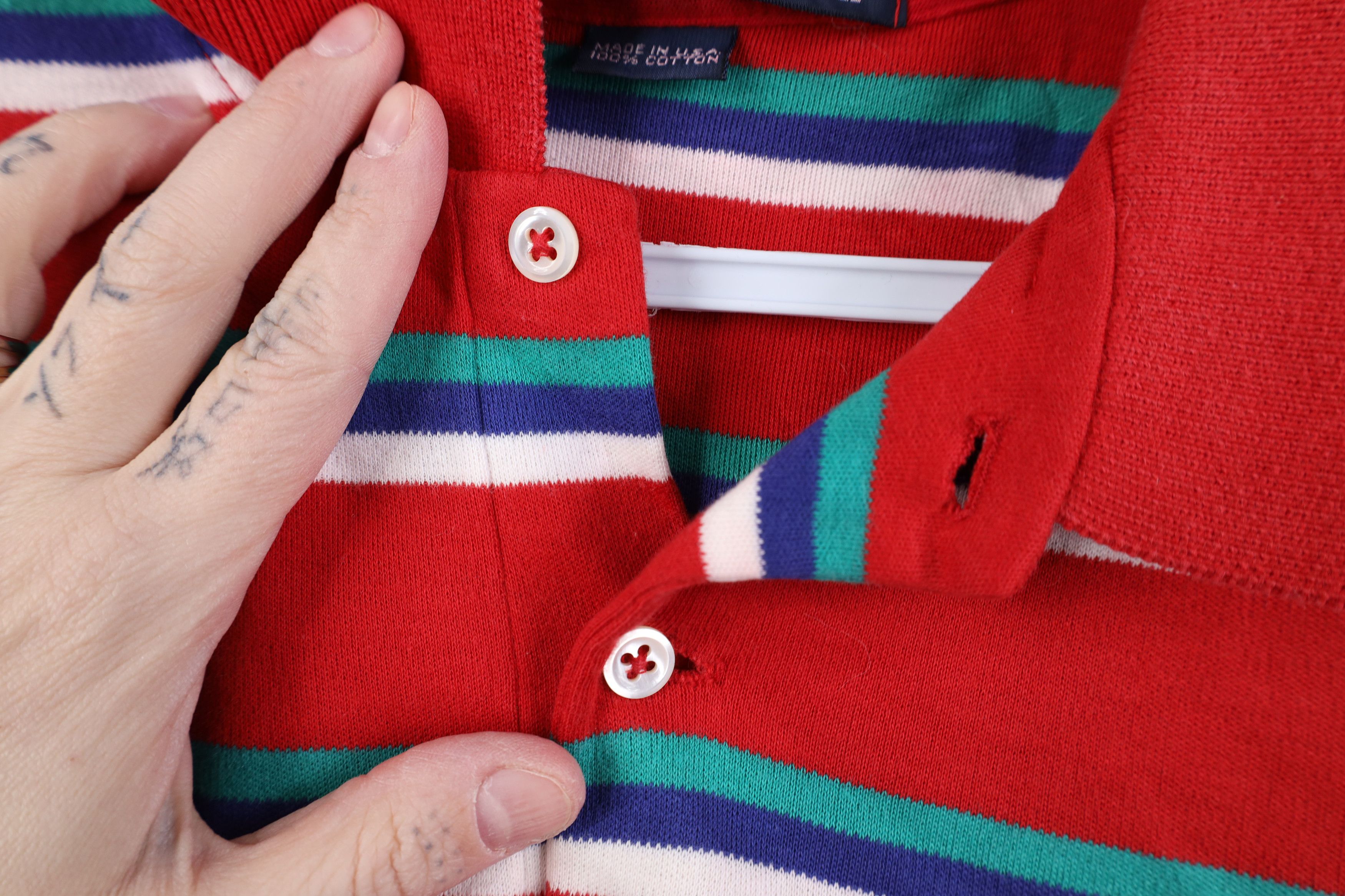 Polo Ralph Lauren Vintage 90s Ralph Lauren Striped Soft Cotton Knit Polo USA Size US M / EU 48-50 / 2 - 5 Thumbnail