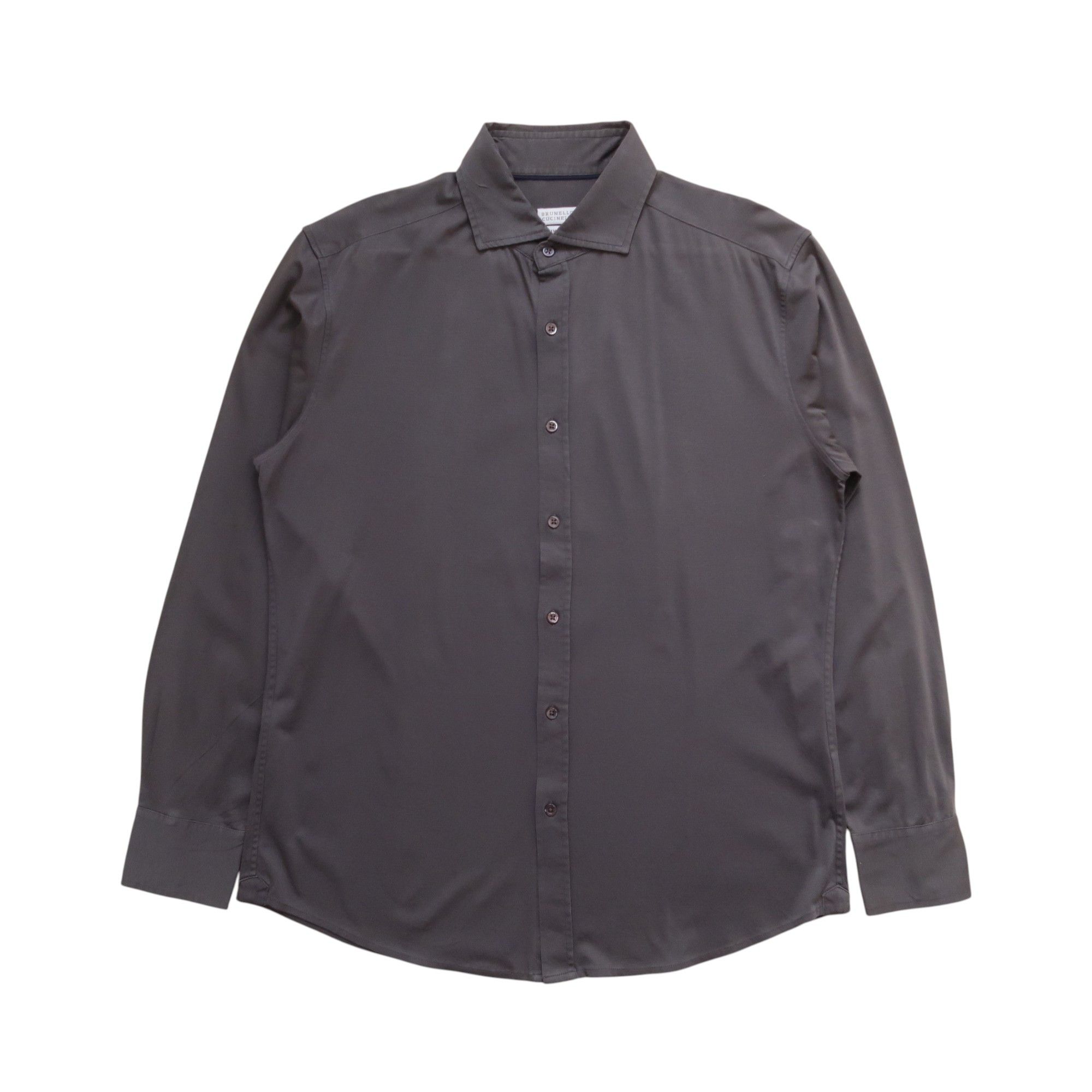 Brunello Cucinelli Brunello Cucinelli Western Shirt Button Up Gray Size US XL / EU 56 / 4 - 1 Thumbnail