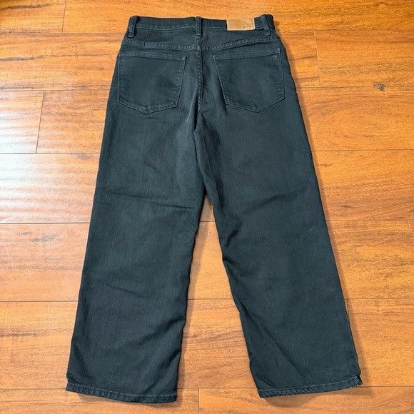 Madewell Madewell Slim Wide Leg Crop Relaxed Black Jeans Sz 28 Size 28" / US 6 / IT 42 - 1 Thumbnail