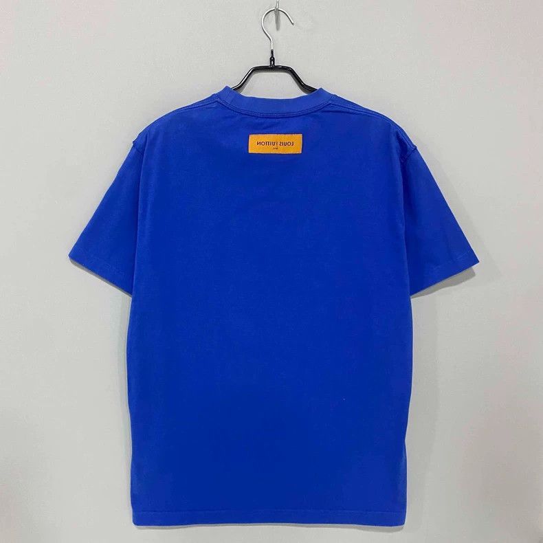 Louis Vuitton Blue Logo Short Sleeve T -2505 Size M / US 6-8 / IT 42-44 - 3 Thumbnail