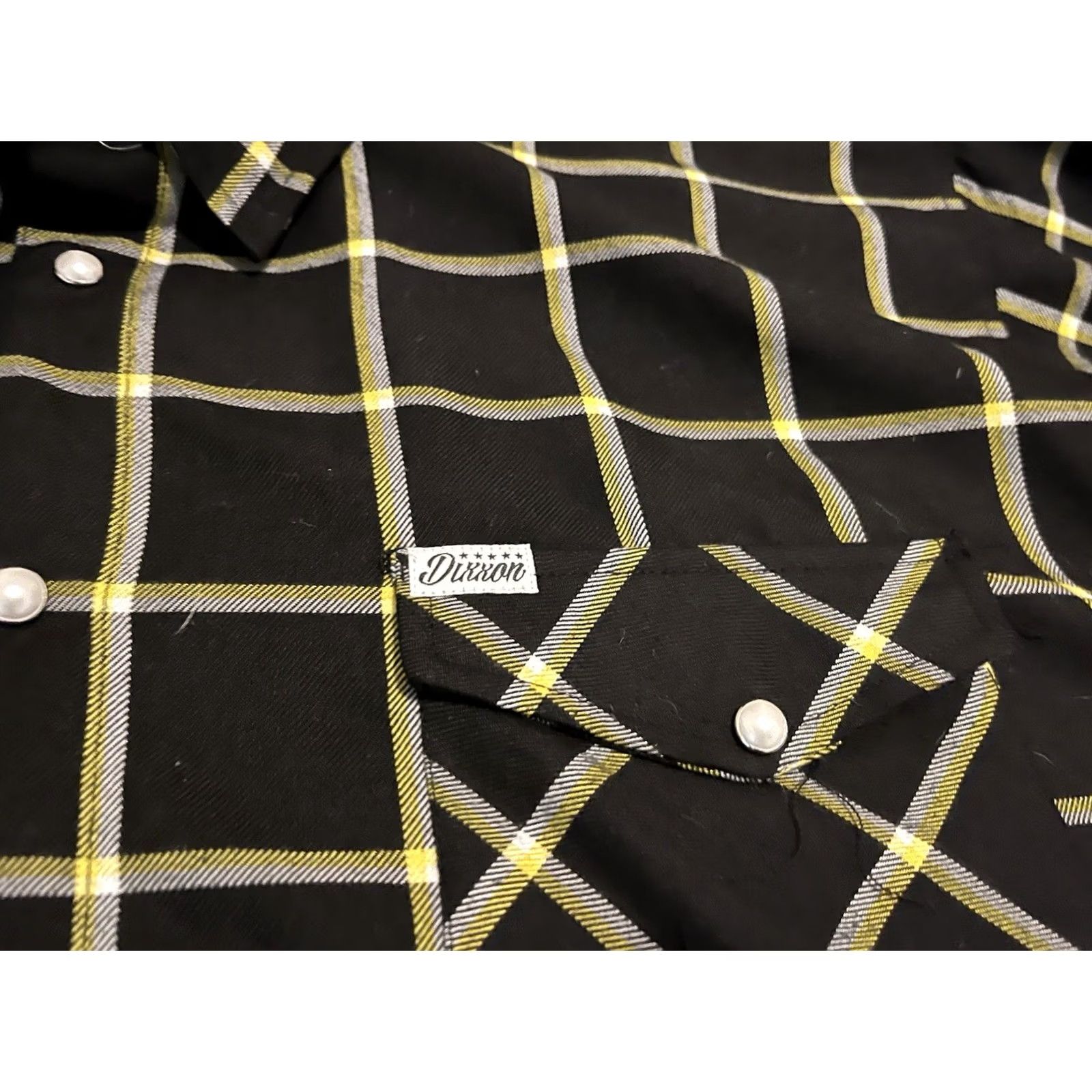 Vogue Dixxon Vogue Tyres Long Sleeve Snap Flannel Black Shirt Mens 4XL Size US XXL / EU 58 / 5 - 3 Thumbnail