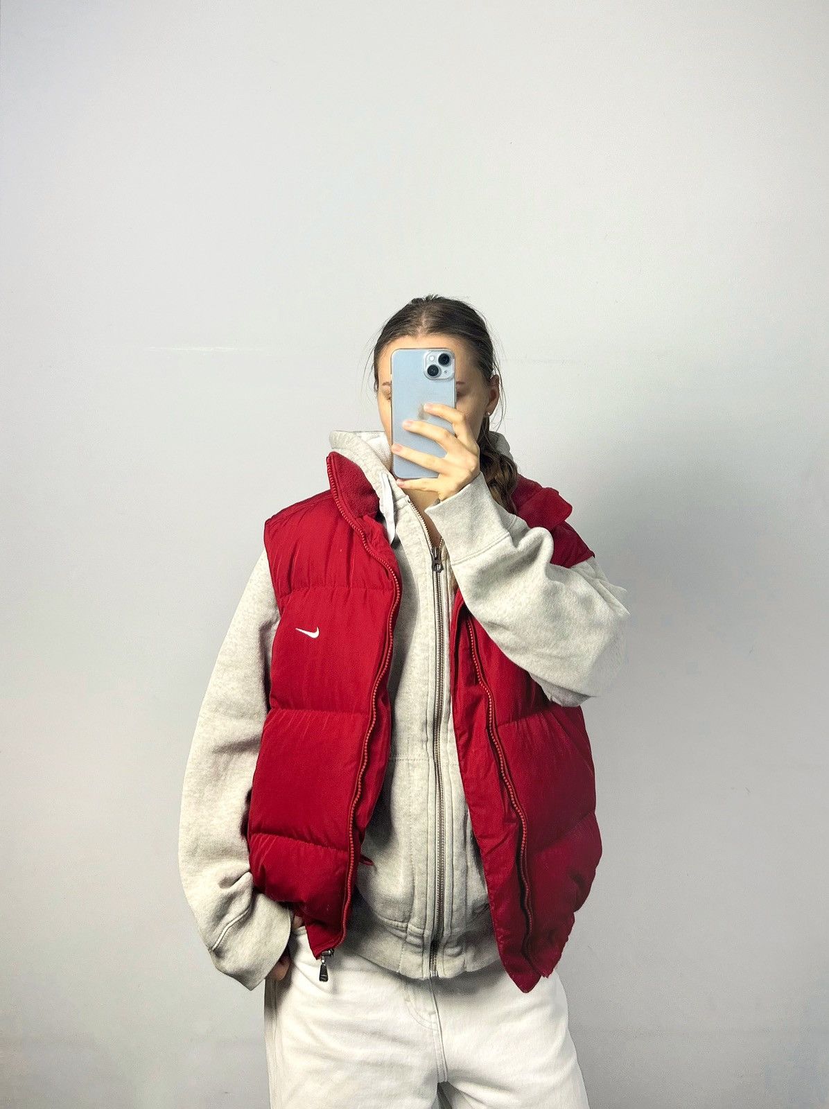 Nike Vintage Vest Nike swoosh drill down hooded rare y2k Size US S / EU 44-46 / 1 - 10 Thumbnail
