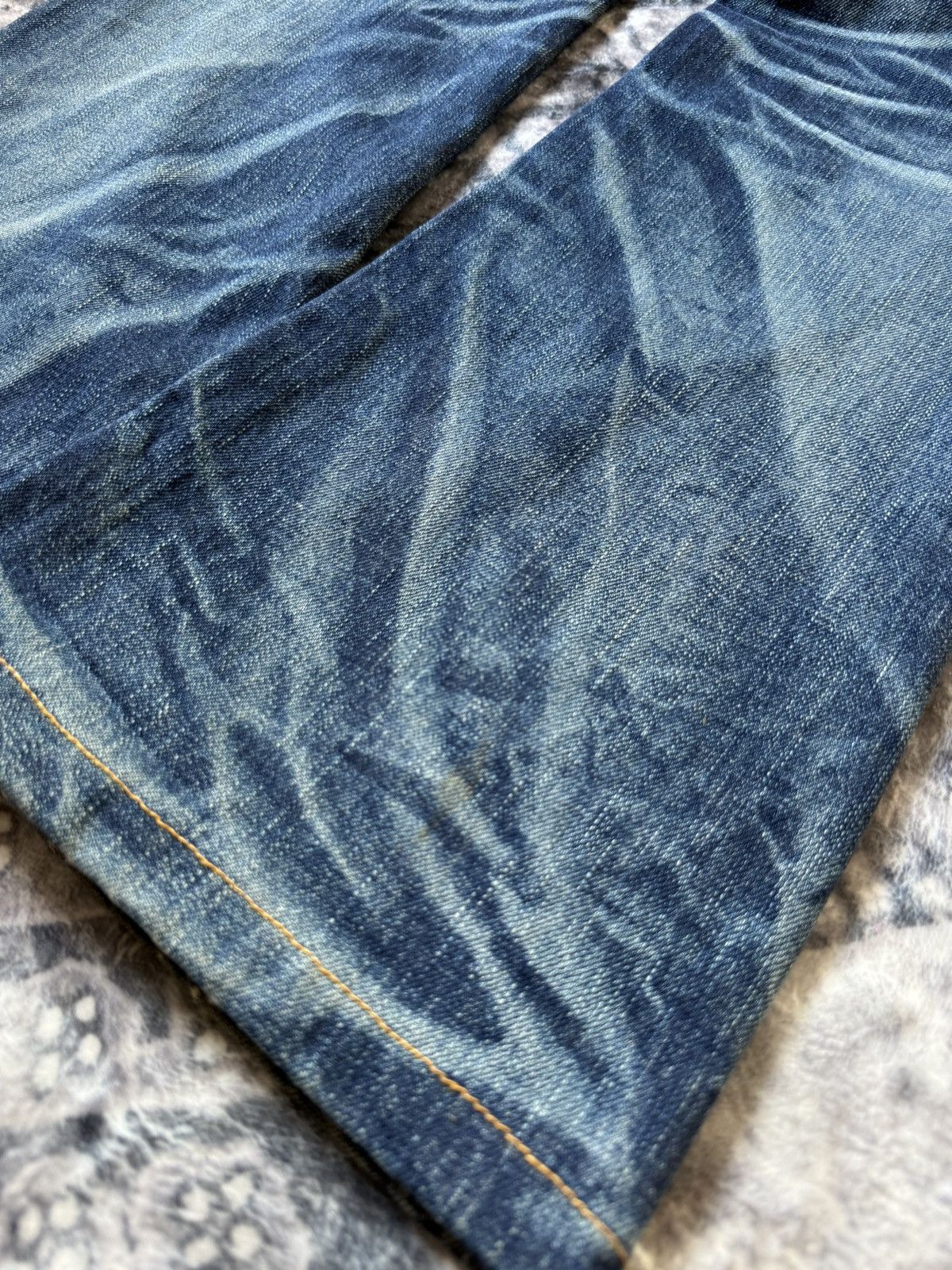 Hysteric Glamour × Japanese Brand Yoshitomo Lolita Japan Heavy Whisker Blossom Flare Jeans Size US 29 - 19 Thumbnail